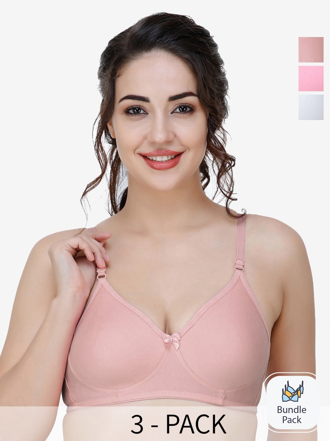 Docare Pack Of 3 Full Coverage Non Padded Cotton T-shirt Bra With All Day Comfort, Pink
Docare Pack Of 3 Full Coverage Non Padded Cotton T-shirt Bra With All Day Comfort, Pink