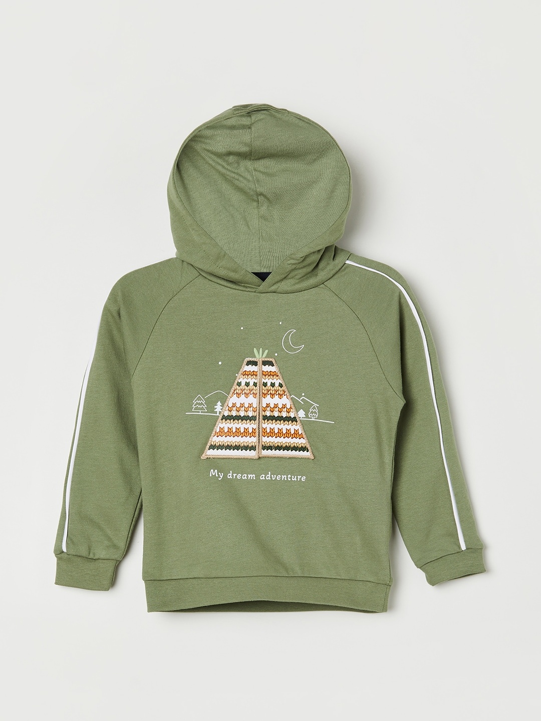 Juniors by Lifestyle Boys Geometric Embroidered Hooded Pure Cotton Pullover Sweatshirt, Olive
Juniors by Lifestyle Boys Geometric Embroidered Hooded Pure Cotton Pullover Sweatshirt, Olive
