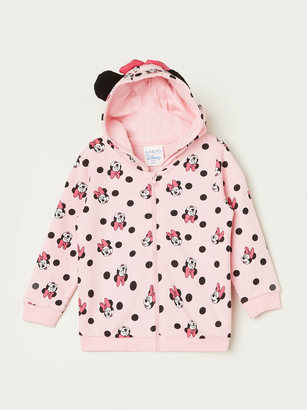 Juniors by Lifestyle Girls Minnie Mouse Printed Hooded Pure Cotton Front Open Sweatshirt, Pink
Juniors by Lifestyle Girls Minnie Mouse Printed Hooded Pure Cotton Front Open Sweatshirt, Pink