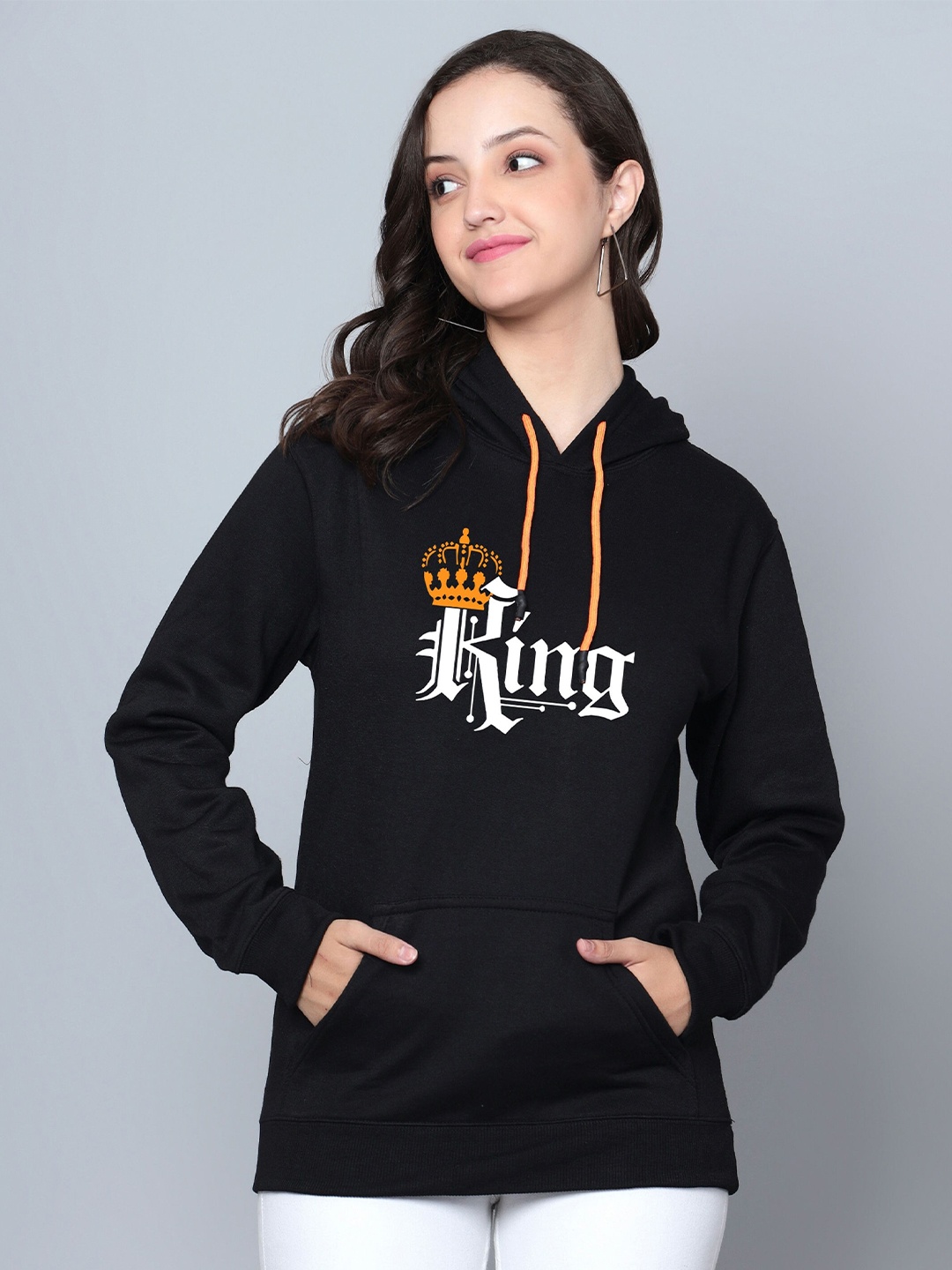 Fashion And Youth Typography Printed Hooded Long Sleeves Fleece Pullover Sweatshirt, Black
Fashion And Youth Typography Printed Hooded Long Sleeves Fleece Pullover Sweatshirt, Black