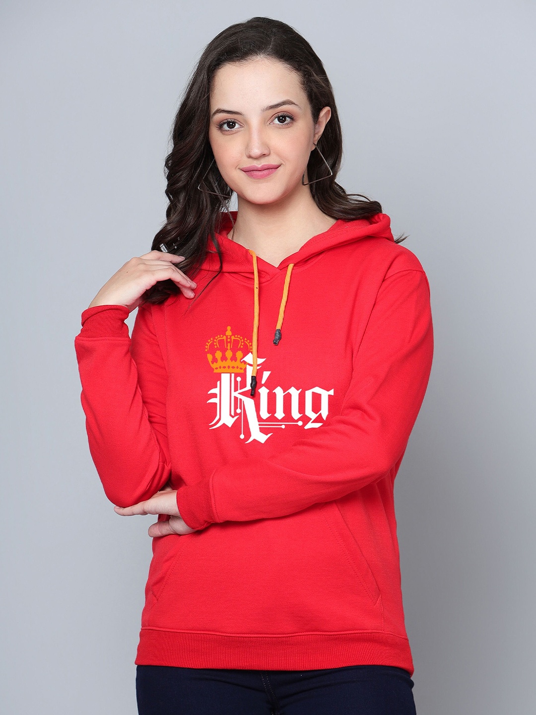 Fashion And Youth Typography Printed Hooded Long Sleeves Fleece Pullover Sweatshirt, Red
Fashion And Youth Typography Printed Hooded Long Sleeves Fleece Pullover Sweatshirt, Red