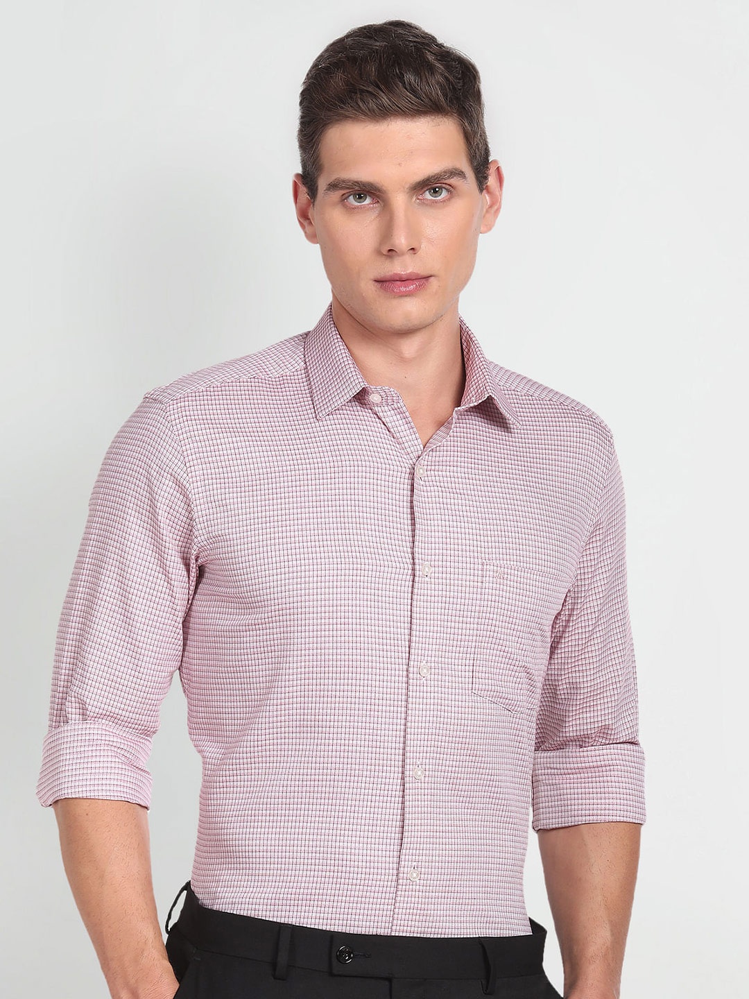 Arrow Slim Fit Checked Spread Collar Long Sleeves Pure Cotton Twill Formal Shirt, Maroon
Arrow Slim Fit Checked Spread Collar Long Sleeves Pure Cotton Twill Formal Shirt, Maroon