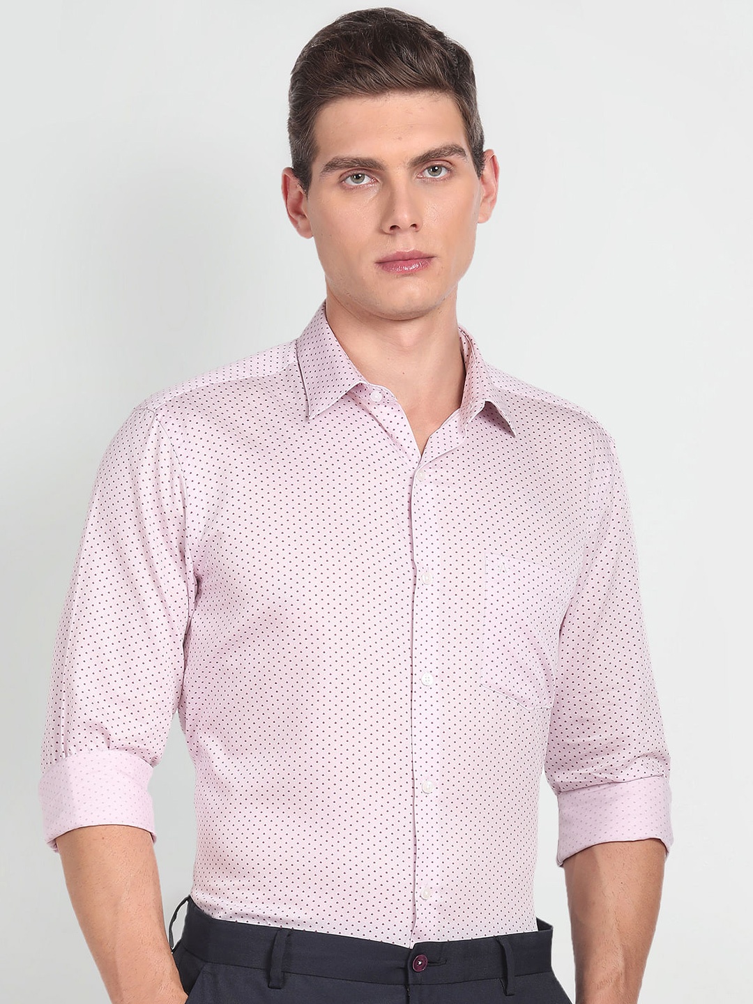 Arrow Micro Ditsy Printed Spread Collar Long Sleeves Pure Cotton Twill Formal Shirt, Pink
Arrow Micro Ditsy Printed Spread Collar Long Sleeves Pure Cotton Twill Formal Shirt, Pink