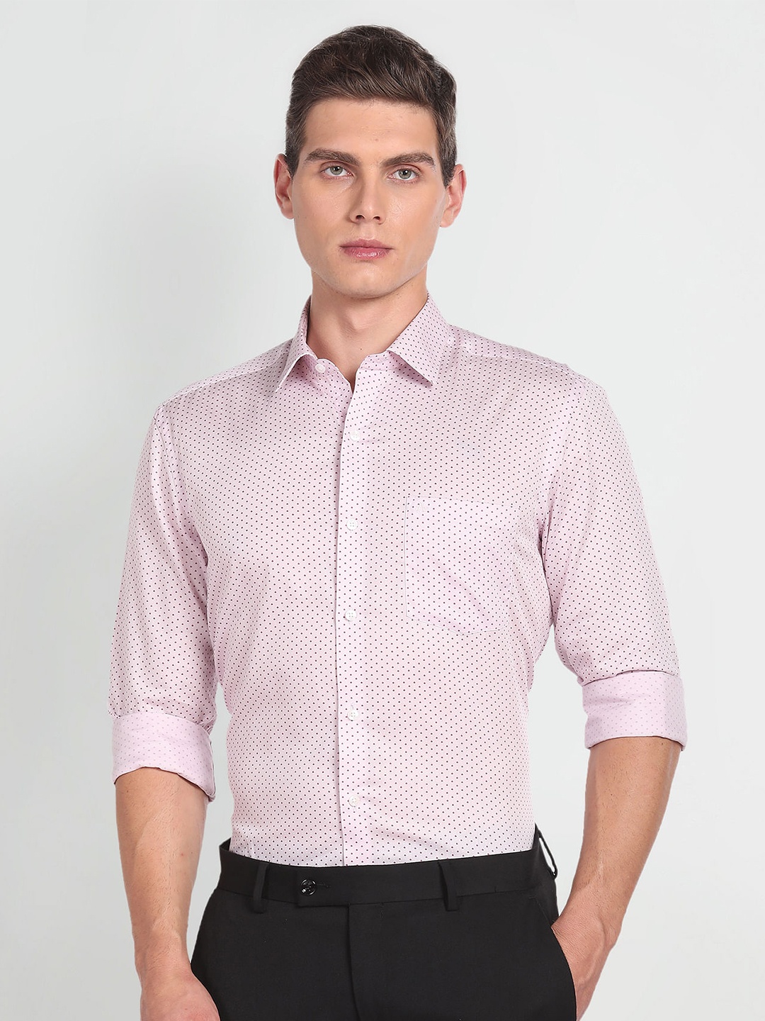 Arrow Slim Fit Micro Ditsy Printed Spread Collar Pure Cotton Twill Formal Shirt, Pink
Arrow Slim Fit Micro Ditsy Printed Spread Collar Pure Cotton Twill Formal Shirt, Pink