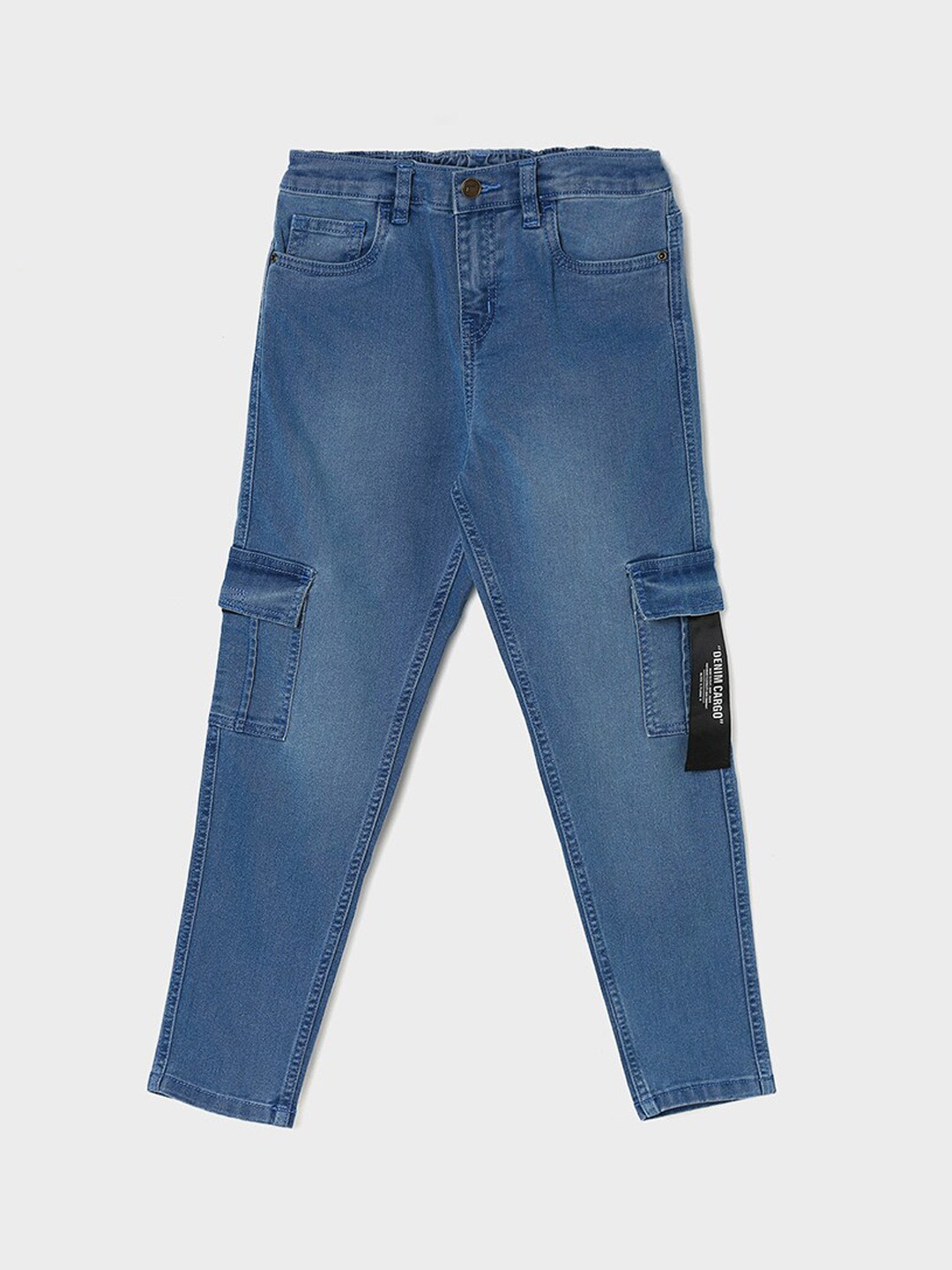 Fame Forever by Lifestyle Boys High-Rise Clean Look Light Fade Stretchable Denim Cargos, Blue
Fame Forever by Lifestyle Boys High-Rise Clean Look Light Fade Stretchable Denim Cargos, Blue