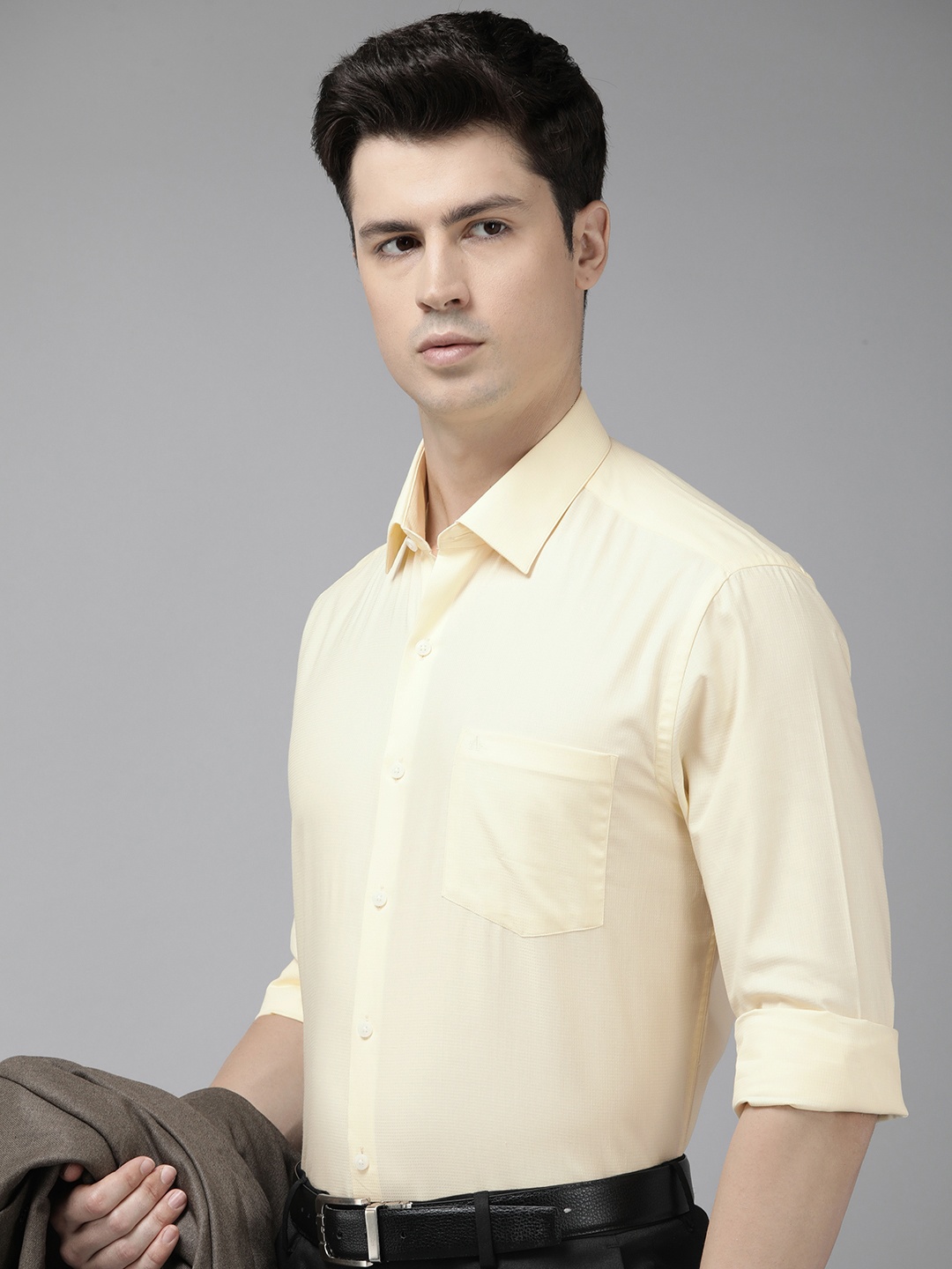 Arrow Pure Cotton Self Design Textured Manhattan Slim Fit Opaque Formal Shirt, Yellow
Arrow Pure Cotton Self Design Textured Manhattan Slim Fit Opaque Formal Shirt, Yellow