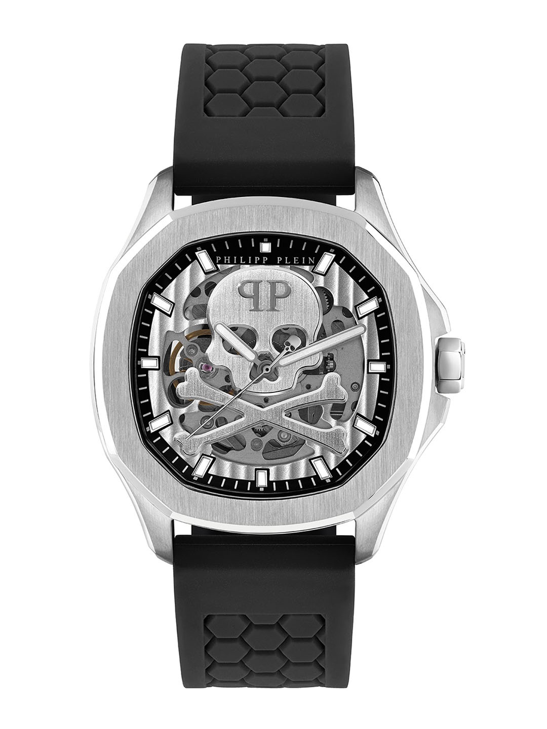 PHILIPP PLEIN Men Skeleton Dial & Silicon Straps Analogue Automatic Watch PWRAA0123, Silver
PHILIPP PLEIN Men Skeleton Dial & Silicon Straps Analogue Automatic Watch PWRAA0123, Silver