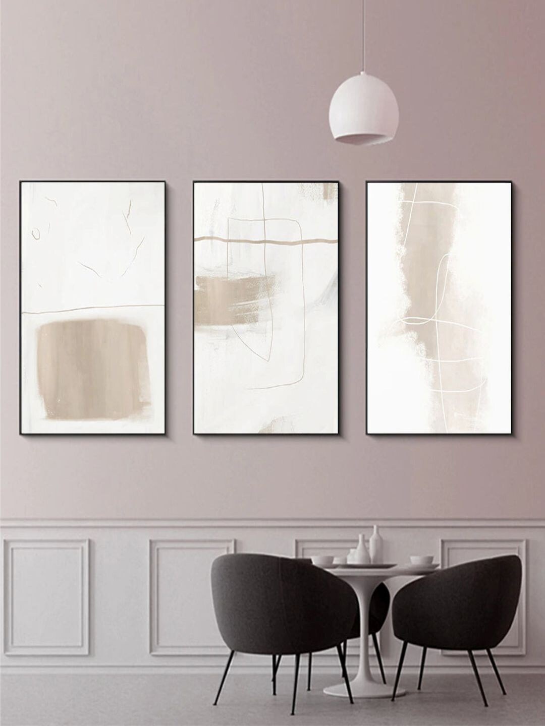 THE HANDMADE FLAIR 3 Pcs White & Beige Neutral Faded Hues Minimalist Abstract Wall Art
THE HANDMADE FLAIR 3 Pcs White & Beige Neutral Faded Hues Minimalist Abstract Wall Art