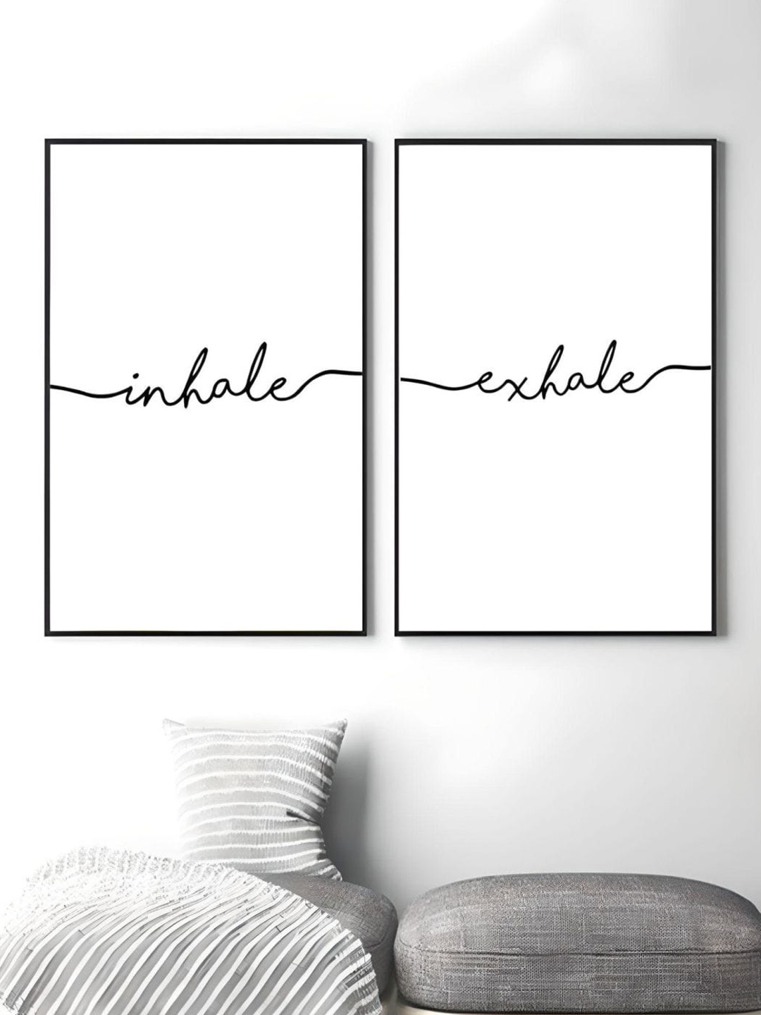 THE HANDMADE FLAIR White & Black 2-Pieces Inhale Exhale Printed Framed Canvas Wall Art
THE HANDMADE FLAIR White & Black 2-Pieces Inhale Exhale Printed Framed Canvas Wall Art