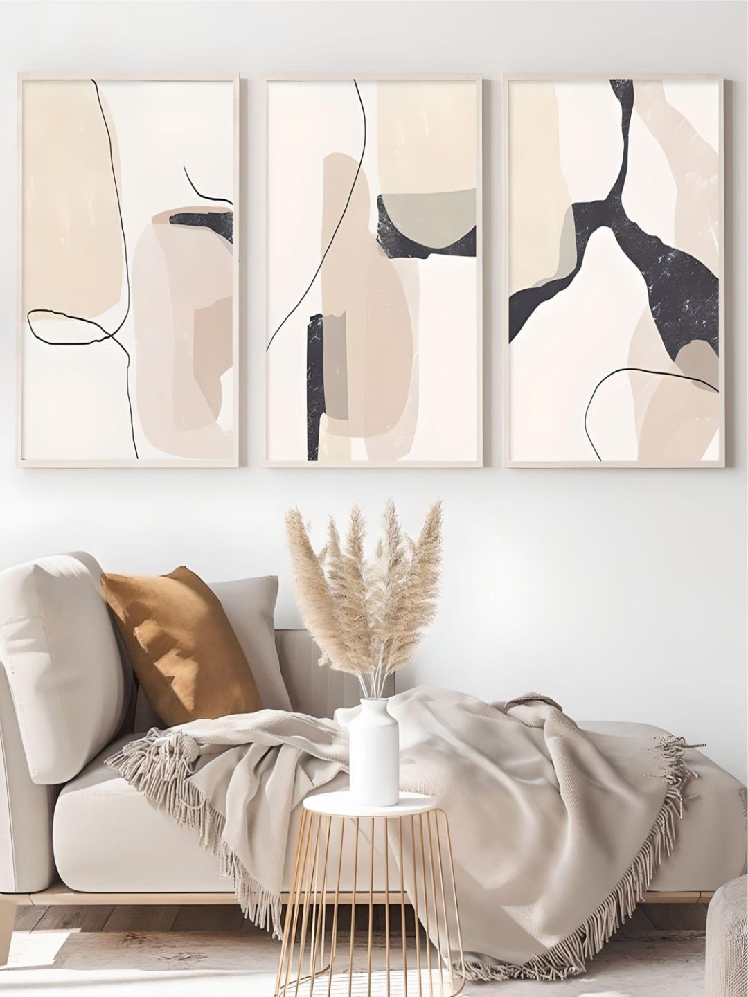 THE HANDMADE FLAIR Beige & Black 3-Pieces Natural Hues Printed Framed Canvas Wall Art
THE HANDMADE FLAIR Beige & Black 3-Pieces Natural Hues Printed Framed Canvas Wall Art
