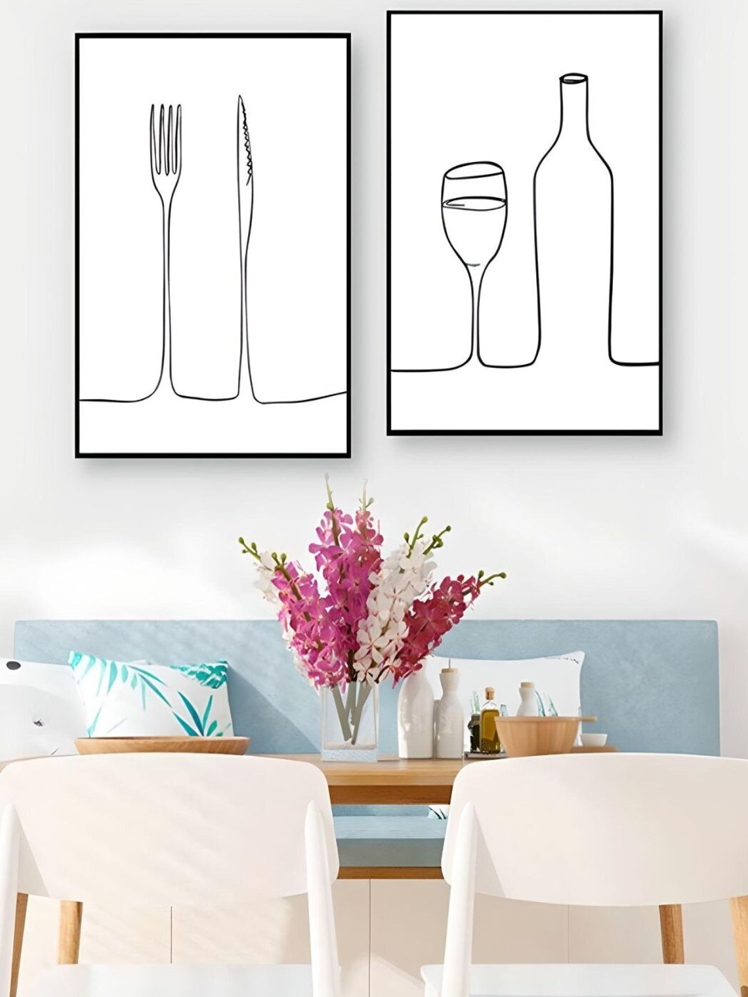 THE HANDMADE FLAIR Black & White 2-Pieces Kitchen & Drink Printed Framed Canvas Wall Art, Off white
THE HANDMADE FLAIR Black & White 2-Pieces Kitchen & Drink Printed Framed Canvas Wall Art, Off white