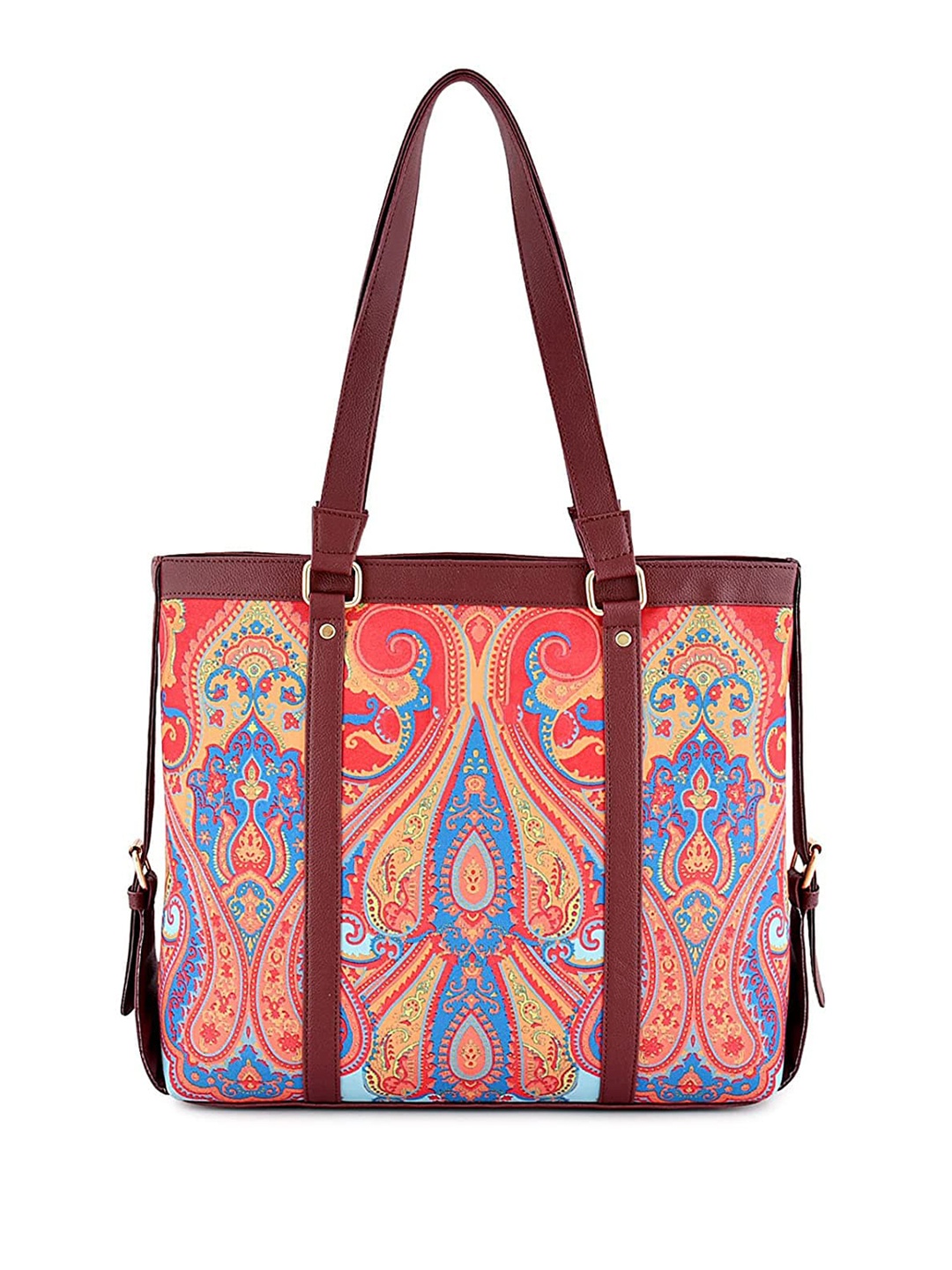 Anouk Ethnic Motifs Printed Structured Shoulder Bag, Pink
