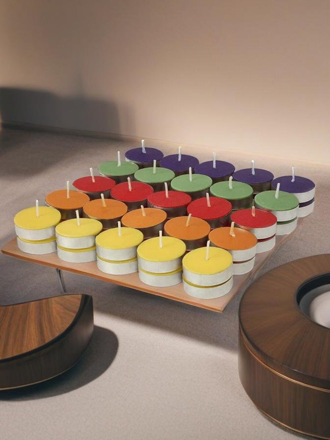 Aromatic Fables Red & Green 50-Pieces Scented Tealight Candles