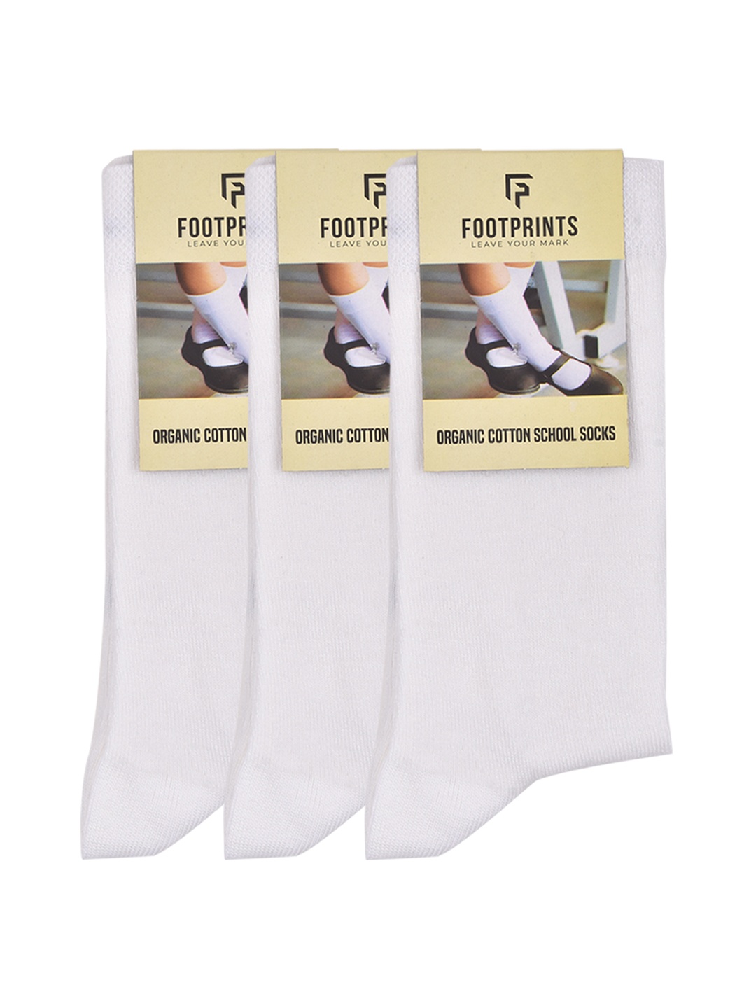 FOOTPRINT Kids 3 Pairs Solid Anti Odour Organic Cotton Calf Length Bamboo School Socks, White
FOOTPRINT Kids 3 Pairs Solid Anti Odour Organic Cotton Calf Length Bamboo School Socks, White