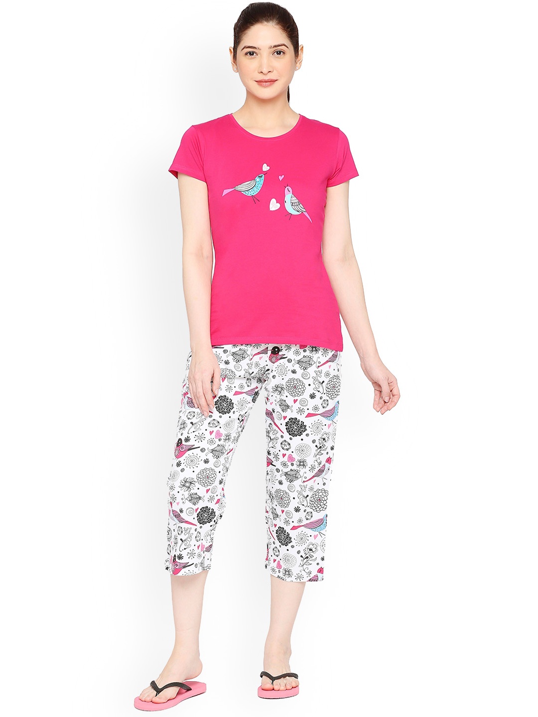 zebu Conversational Printed Round Neck Short Sleeves Pure Cotton T-Shirt & Pyjamas, Pink
zebu Conversational Printed Round Neck Short Sleeves Pure Cotton T-Shirt & Pyjamas, Pink