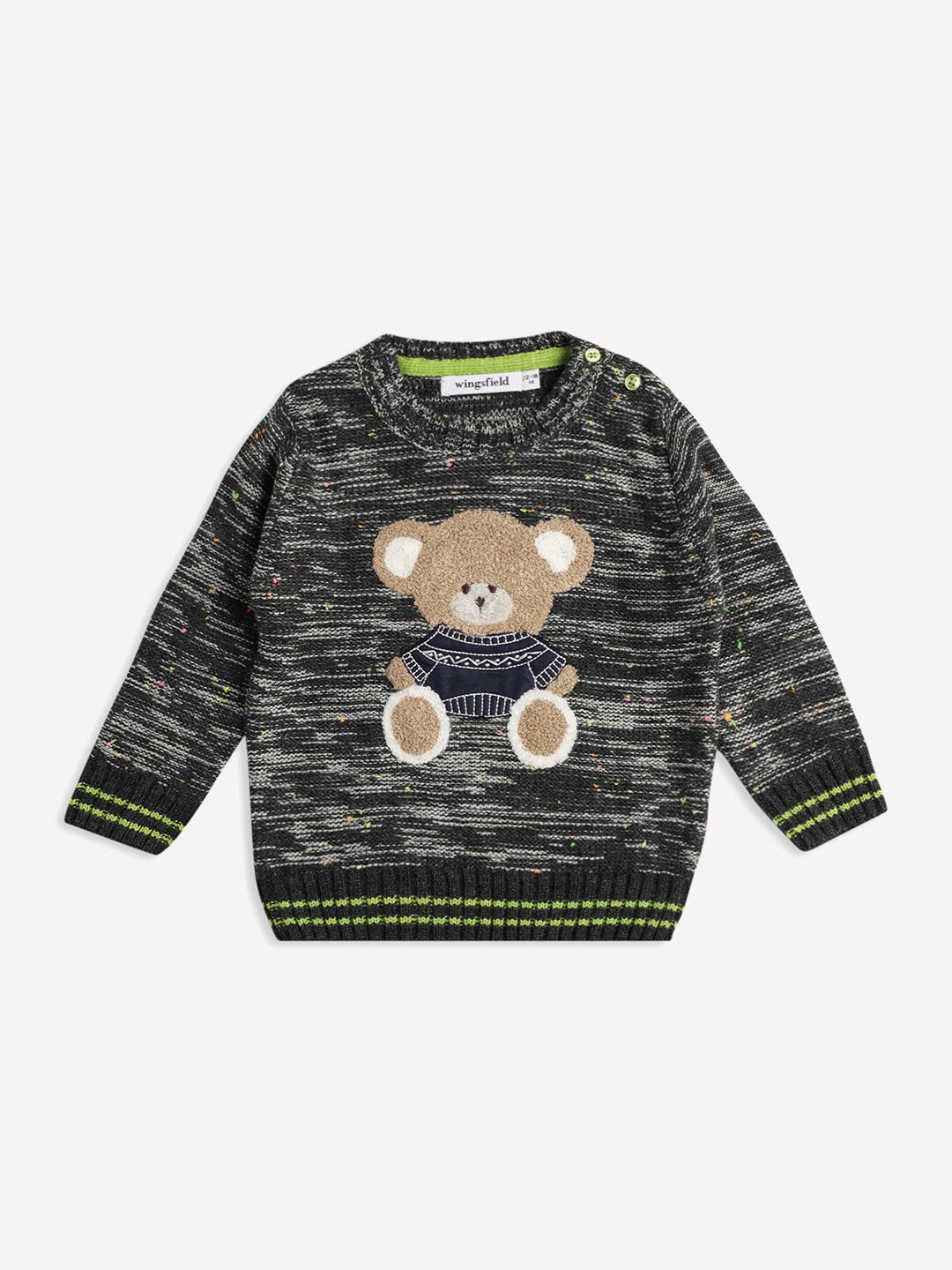 Wingsfield Boys Embroidered Round Neck Long Sleeve Acrylic Pullover Sweaters, Charcoal
Wingsfield Boys Embroidered Round Neck Long Sleeve Acrylic Pullover Sweaters, Charcoal