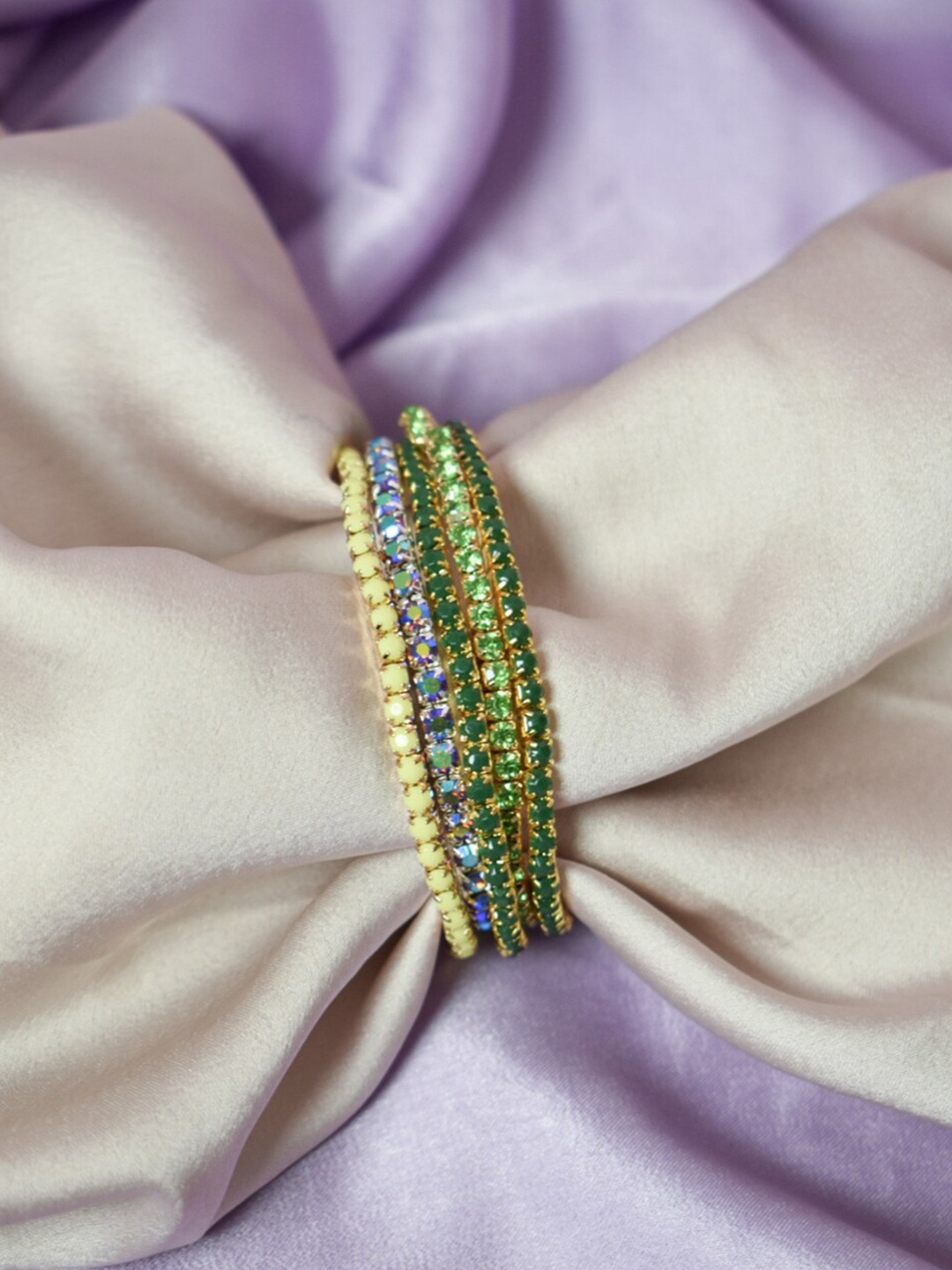 SALTY Set Of 5 Gold-Plated Bracelet