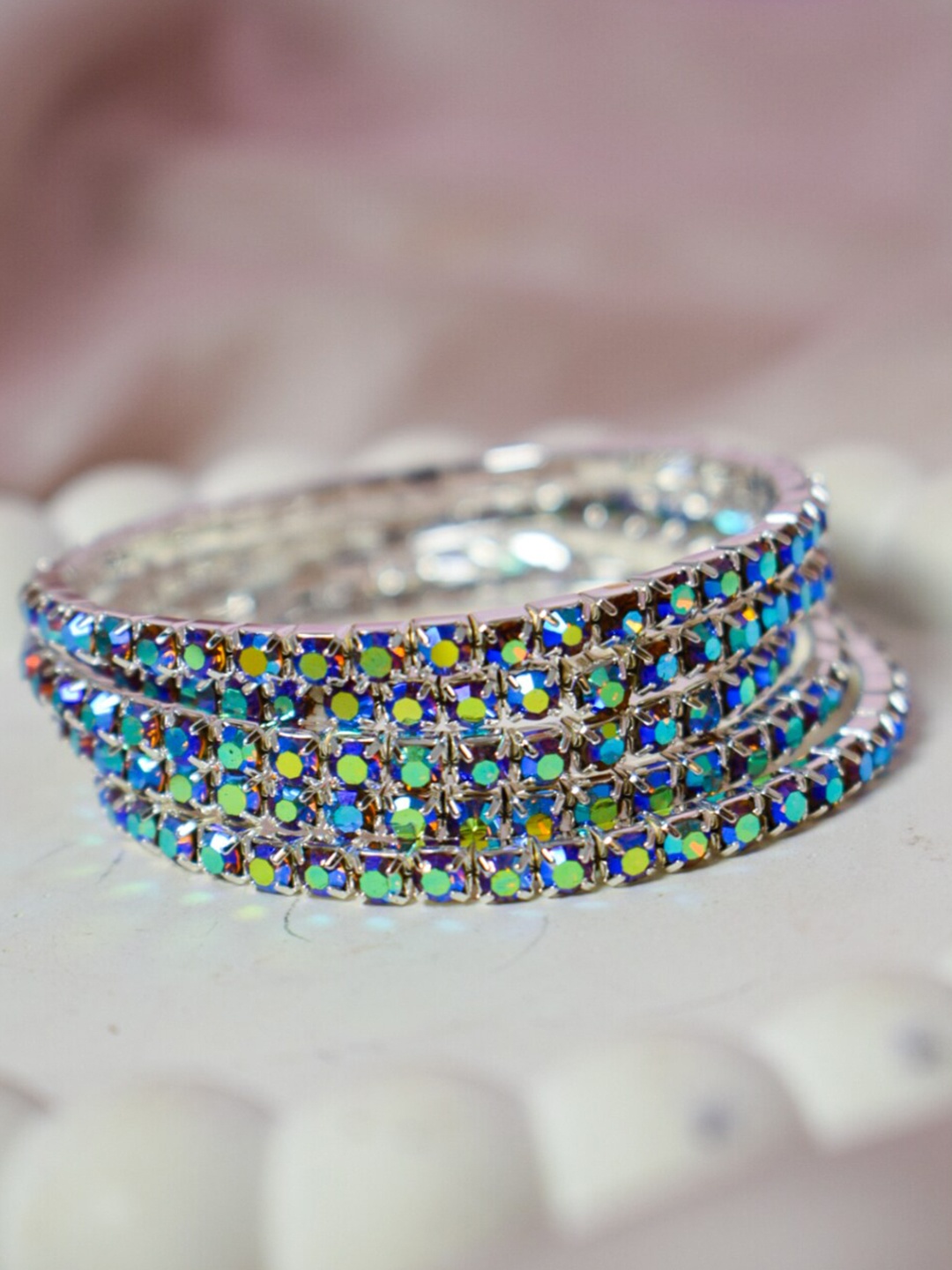 SALTY Set Of 5 Silver-Plated Bracelet