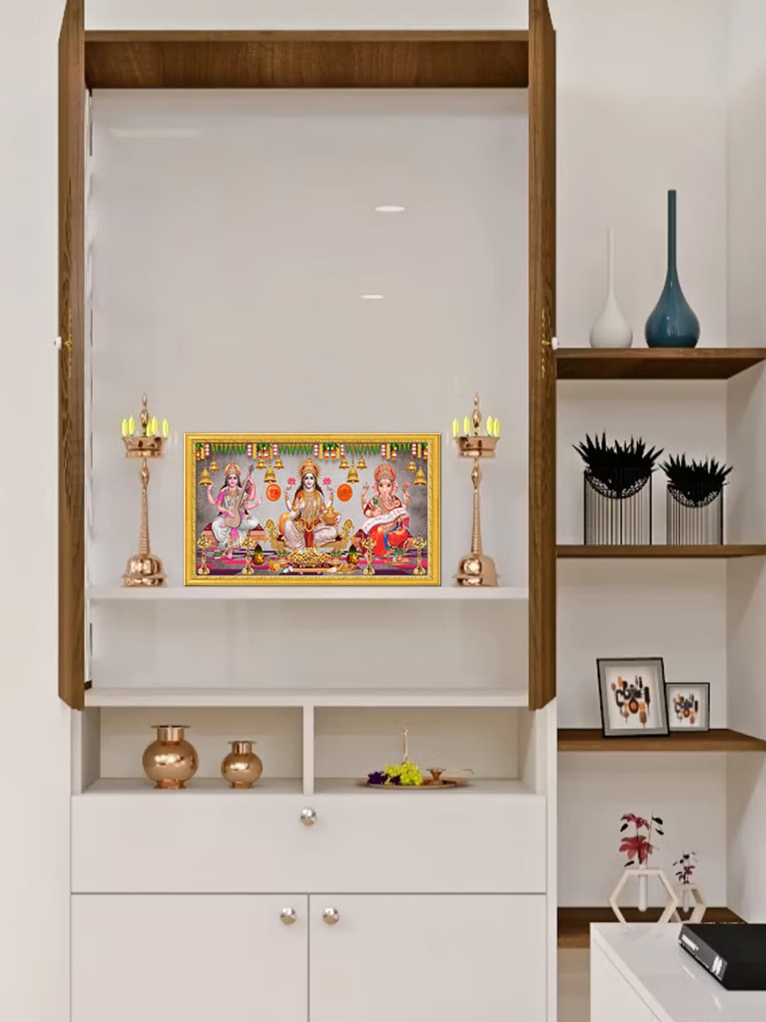 999Store Grey & Golden Goddess Lakshmi Saraswati Mata With Ganesh Photo Frame Wall Art
999Store Grey & Golden Goddess Lakshmi Saraswati Mata With Ganesh Photo Frame Wall Art