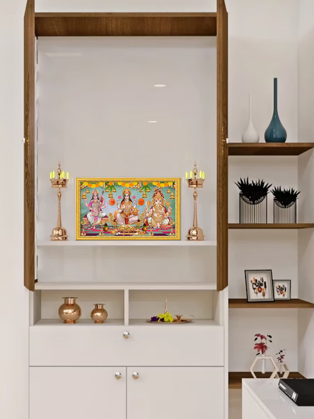 999Store Green Goddess Lakshmi Mata Saraswati Mata & Ganesh Photo Frame Wall Painting Art
999Store Green Goddess Lakshmi Mata Saraswati Mata & Ganesh Photo Frame Wall Painting Art