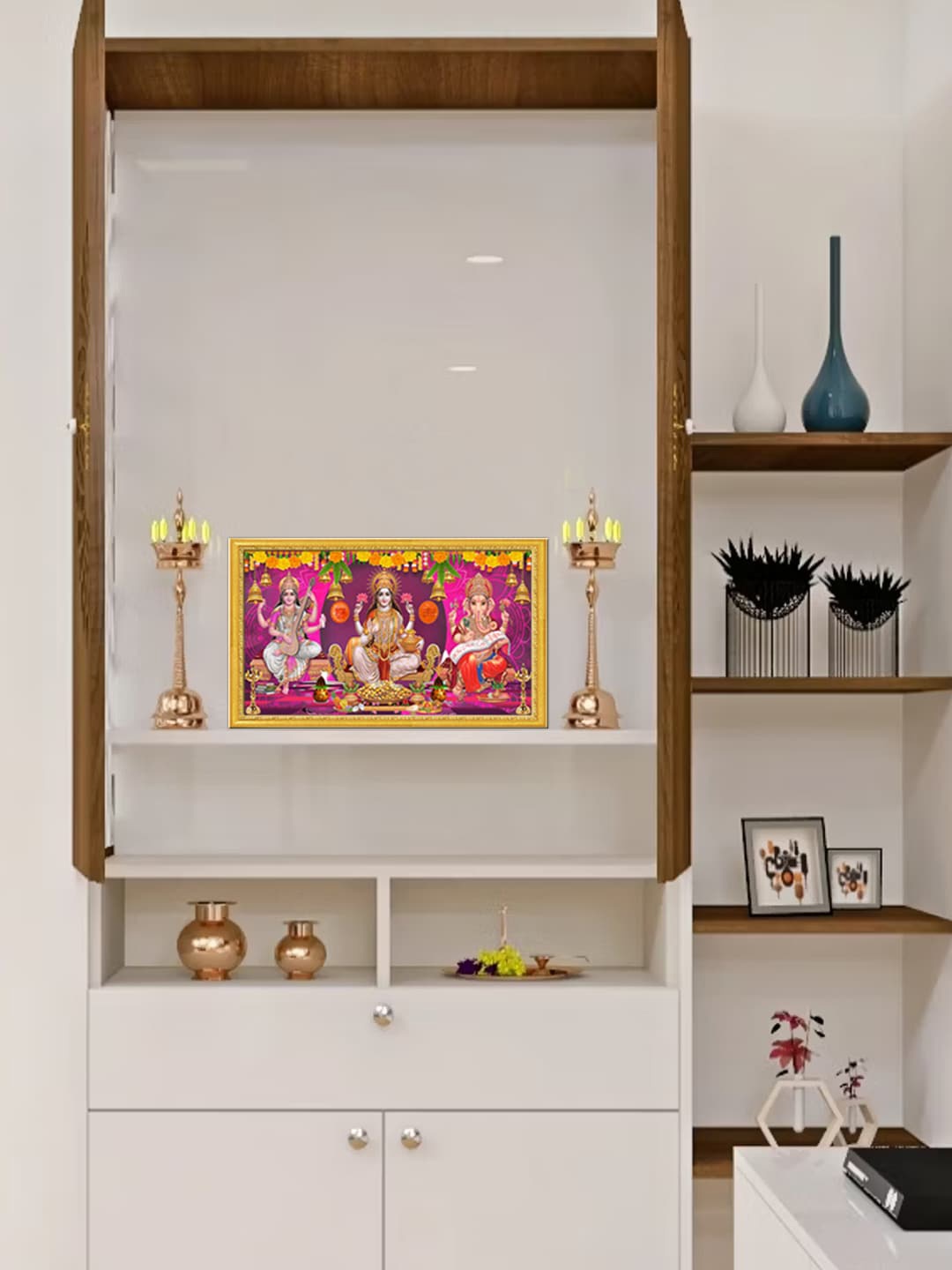 999Store Purple Goddess Lakshmi Mata Saraswati Mata & Ganesh Photo Frame Wall Painting Art
999Store Purple Goddess Lakshmi Mata Saraswati Mata & Ganesh Photo Frame Wall Painting Art