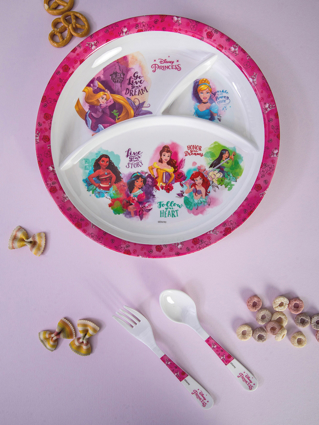 Servewell Kids White & Pink 3 Pieces Princess Printed Melamine Glossy Dinner Set
Servewell Kids White & Pink 3 Pieces Princess Printed Melamine Glossy Dinner Set