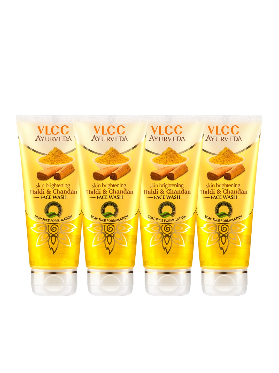 VLCC Set of 4 Ayurveda Skin Brightening Haldi & Chandan Soap-Free Face Wash - 100ml each, Yellow
VLCC Set of 4 Ayurveda Skin Brightening Haldi & Chandan Soap-Free Face Wash - 100ml each, Yellow