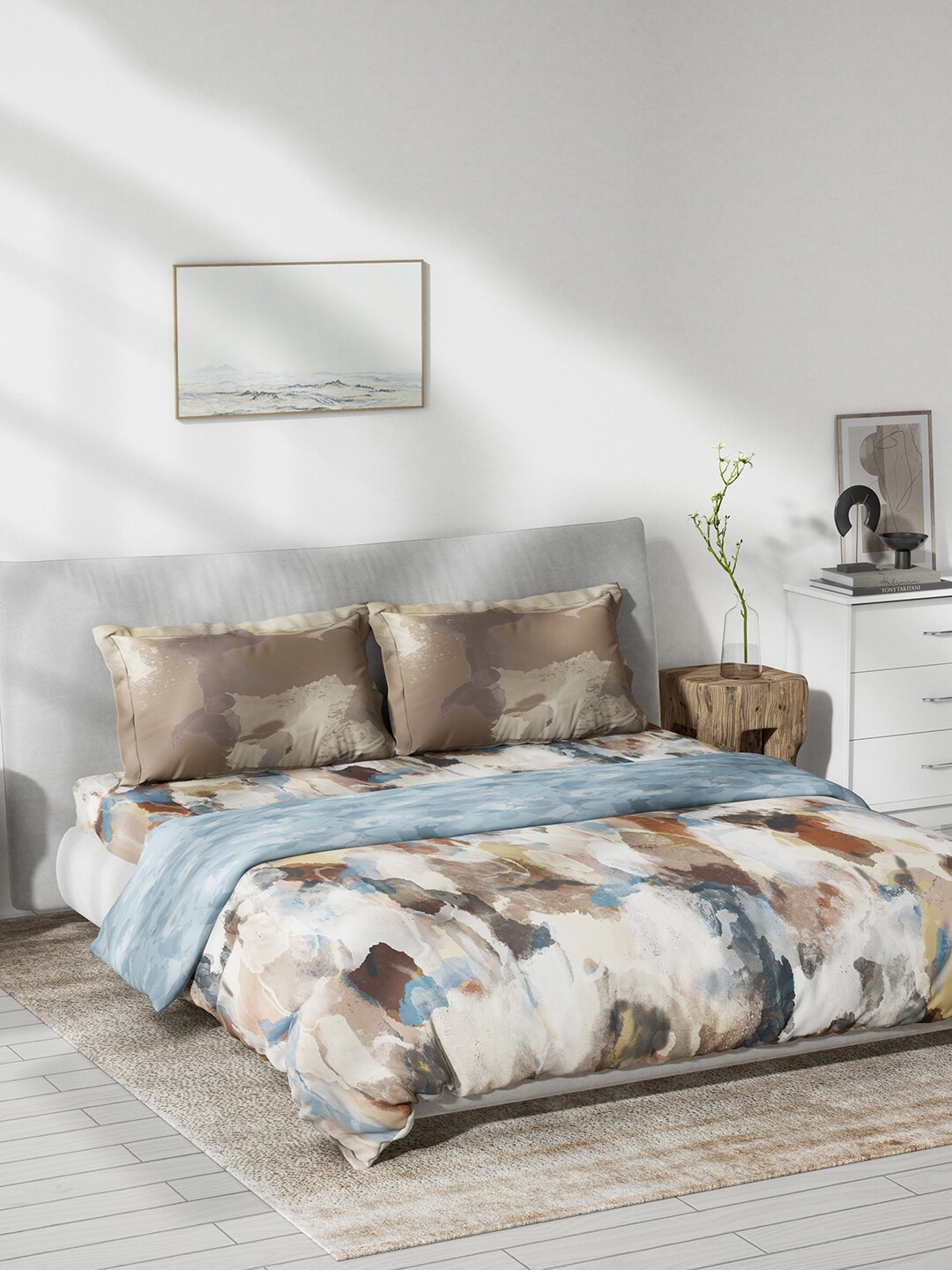 DDecor Live Beautiful Brown & Cream-Coloured Printed Pure Cotton Double Queen Bedding Set
DDecor Live Beautiful Brown & Cream-Coloured Printed Pure Cotton Double Queen Bedding Set