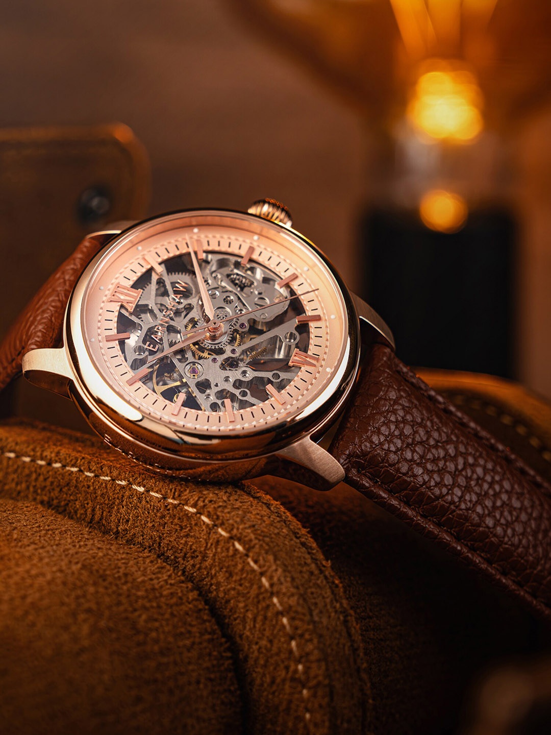 EARNSHAW Men Dial & Bracelet Style Straps Analogue Automatic Motion Watch ES-8290-04, Rose gold
EARNSHAW Men Dial & Bracelet Style Straps Analogue Automatic Motion Watch ES-8290-04, Rose gold