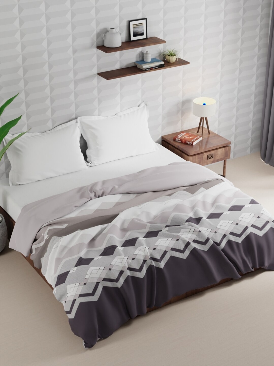 BIANCA Rumba Grey & White Geometric Microfiber AC Room 120 GSM Double Bed Comforter
BIANCA Rumba Grey & White Geometric Microfiber AC Room 120 GSM Double Bed Comforter