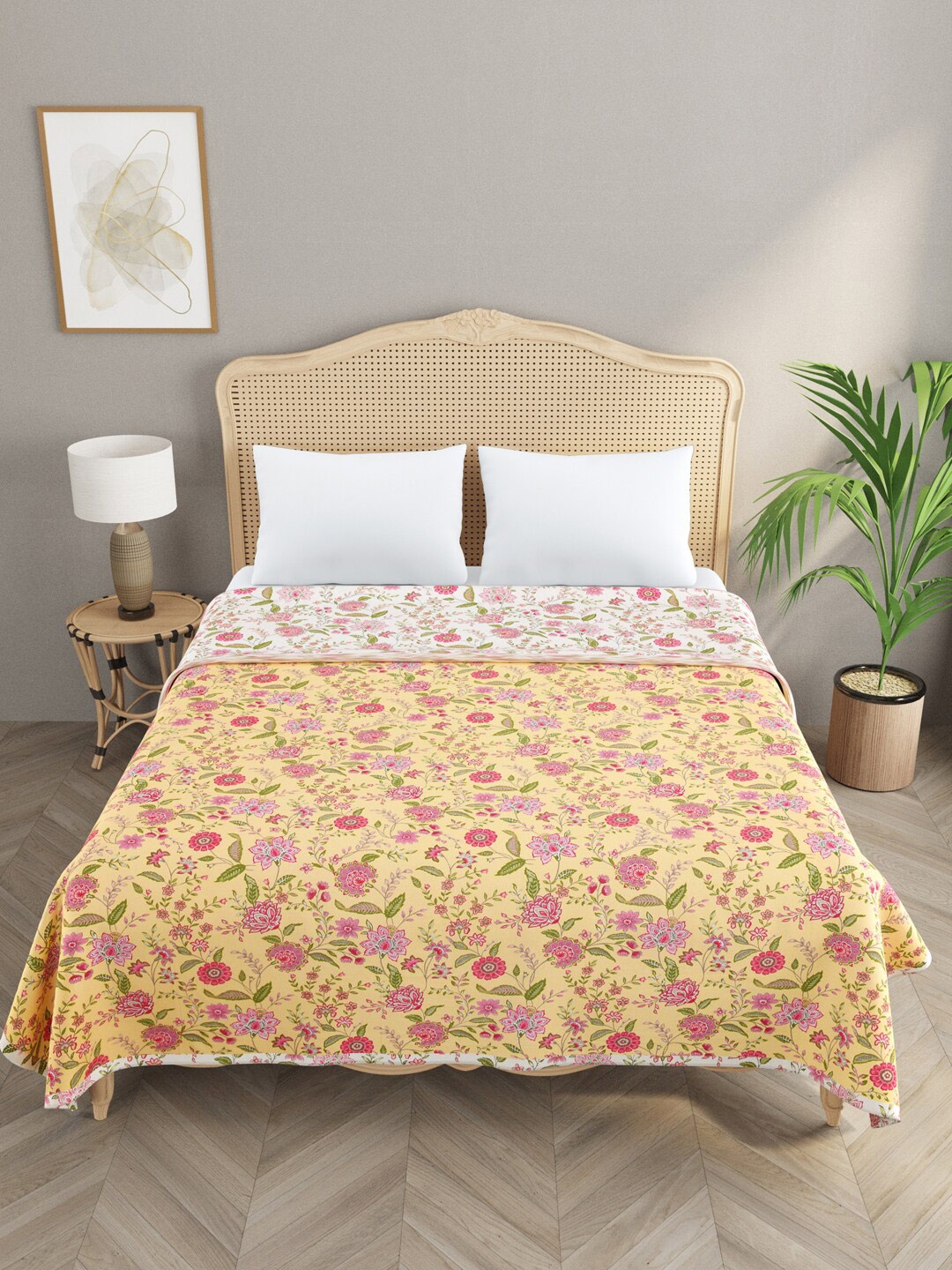 Gulaab Jaipur Live Beautiful Yellow Floral Pure Cotton AC Room 550 GSM Double Bed Dohar
Gulaab Jaipur Live Beautiful Yellow Floral Pure Cotton AC Room 550 GSM Double Bed Dohar