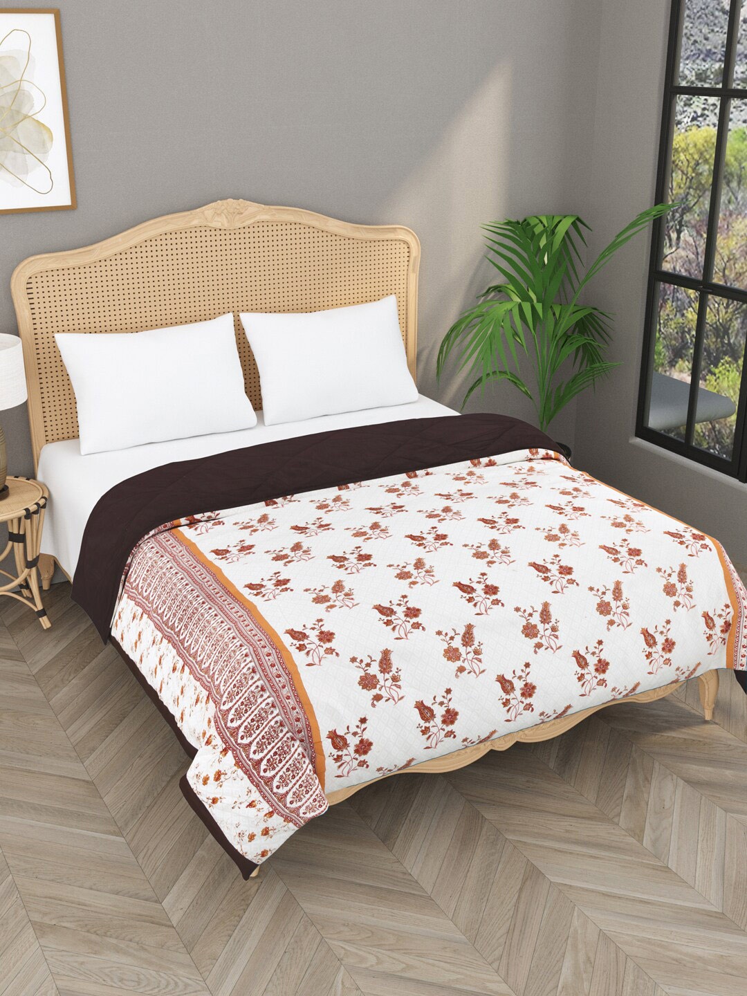 Gulaab Jaipur Brown & White Cotton Ethnic Motifs 800 GSM Mild Winter Double Bed Comforter
Gulaab Jaipur Brown & White Cotton Ethnic Motifs 800 GSM Mild Winter Double Bed Comforter