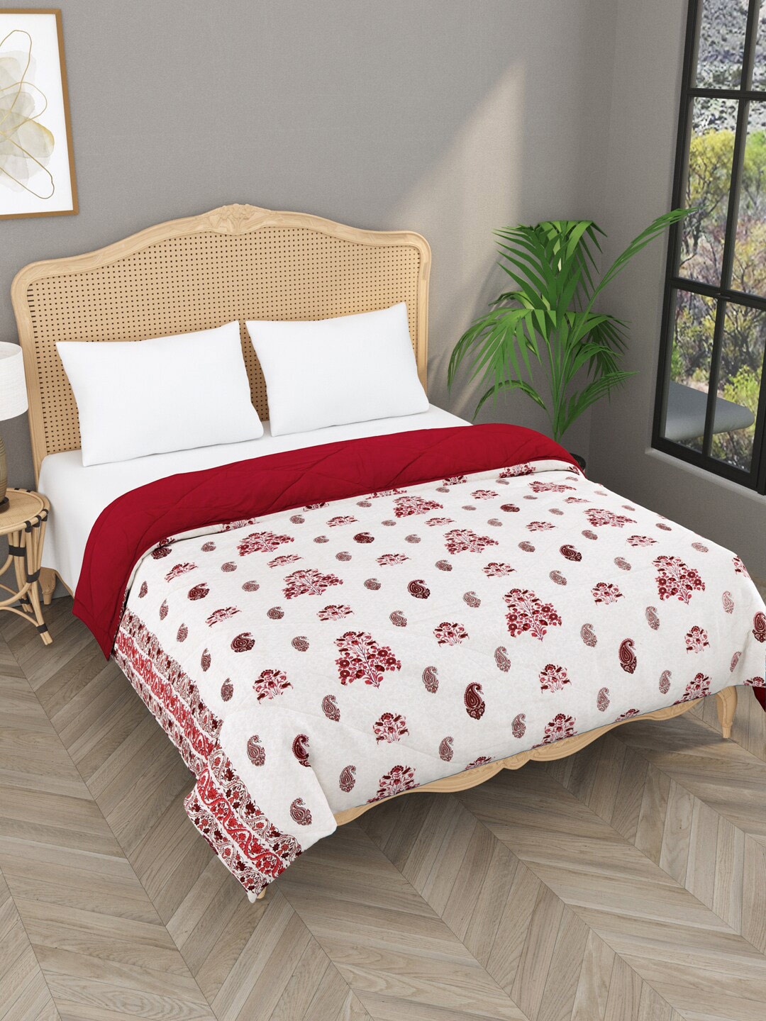 Gulaab Jaipur Red & White Cotton Ethnic Motifs 800 GSM Mild Winter Double Bed Comforter
Gulaab Jaipur Red & White Cotton Ethnic Motifs 800 GSM Mild Winter Double Bed Comforter