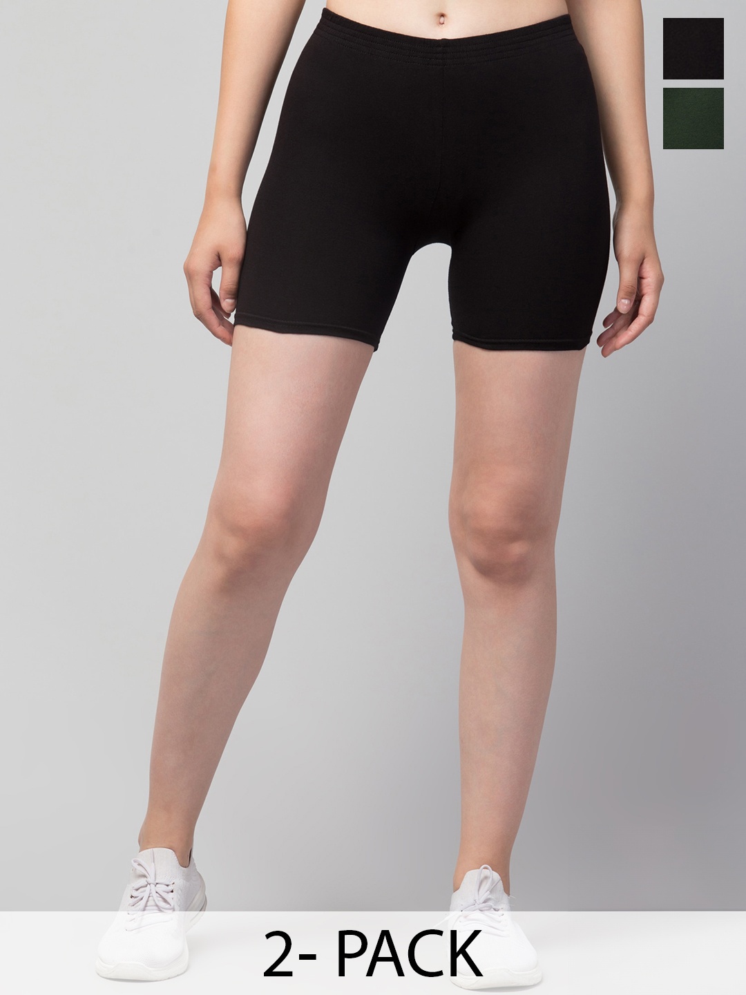 Apraa & Parma Girls Pack Of 2 Mid Rise Skinny Fit Pure Cotton Cycling Sports Shorts, Black
Apraa & Parma Girls Pack Of 2 Mid Rise Skinny Fit Pure Cotton Cycling Sports Shorts, Black
