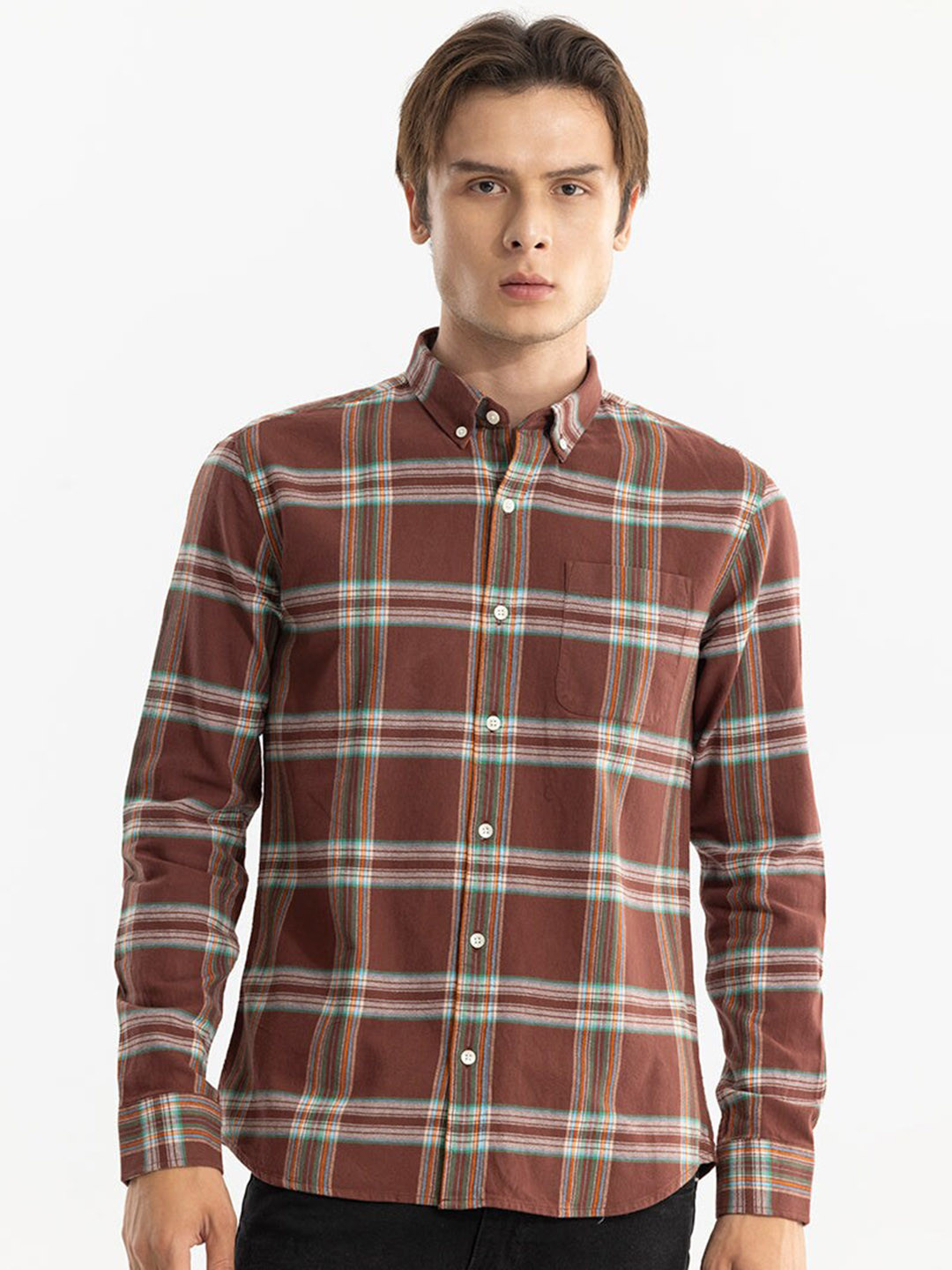 Snitch Classic Slim Fit Tartan Checked Button-Down Collar Cotton Casual Shirt, Brown
Snitch Classic Slim Fit Tartan Checked Button-Down Collar Cotton Casual Shirt, Brown