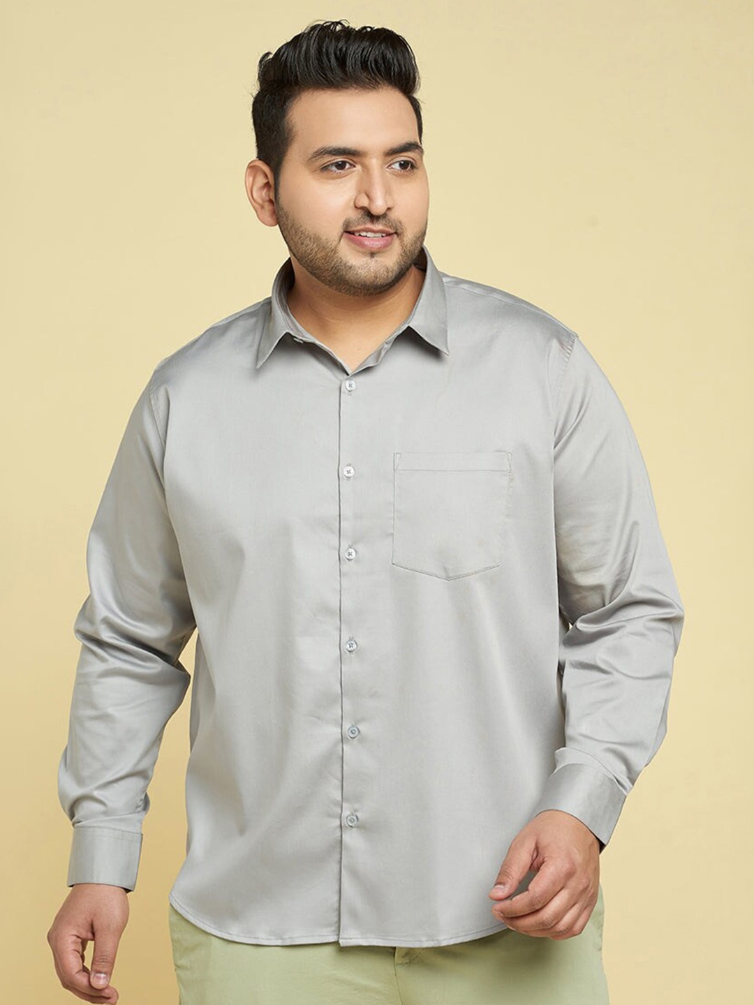 Snitch Grey Plus Size Classic Slim Fit Spread Collar Long Sleeves Cotton Casual Shirt
Snitch Grey Plus Size Classic Slim Fit Spread Collar Long Sleeves Cotton Casual Shirt