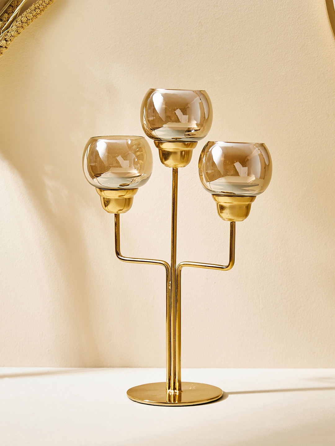 Home Centre Transparent & Yellow Textured Decorative Festive T-light Candle Holder, Gold
Home Centre Transparent & Yellow Textured Decorative Festive T-light Candle Holder, Gold