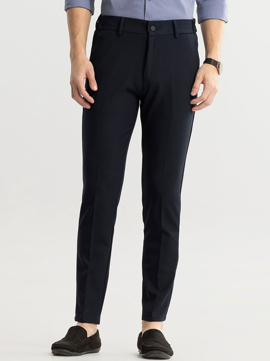 Snitch Men Smart Slim Fit Cotton Trousers, Navy blue
Snitch Men Smart Slim Fit Cotton Trousers, Navy blue