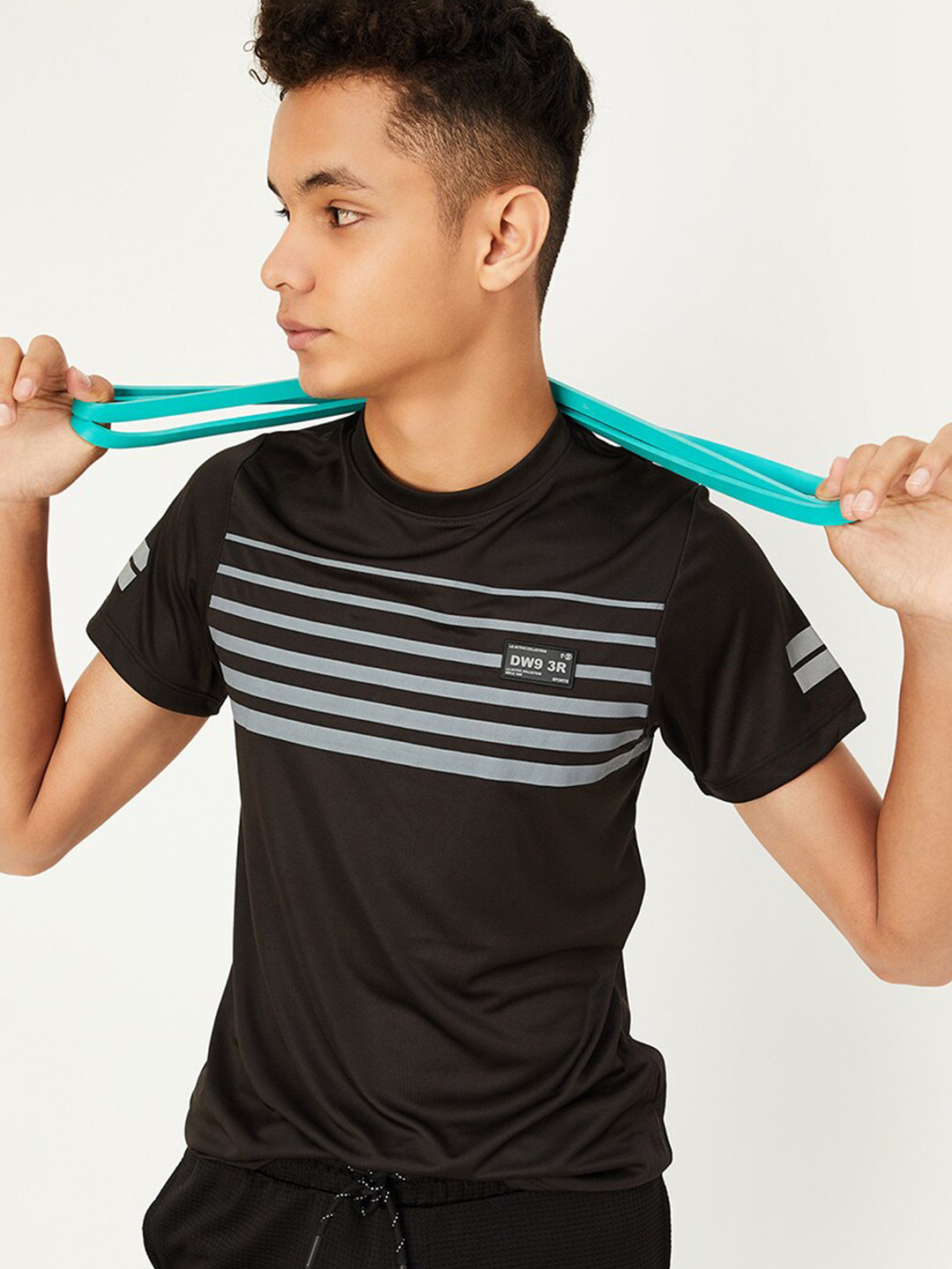 max Boys Striped Pure Cotton T-shirt, Black
max Boys Striped Pure Cotton T-shirt, Black