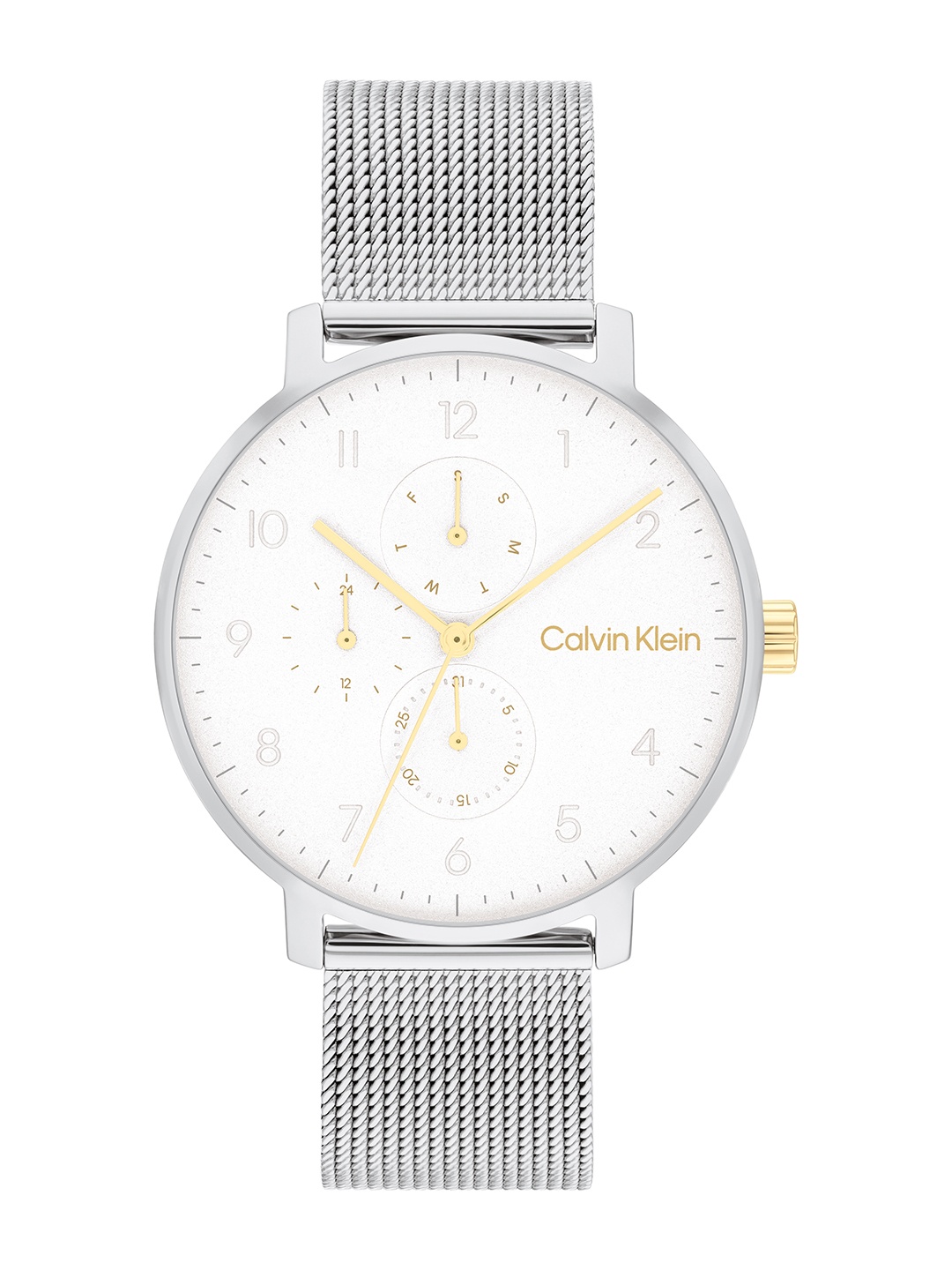 Calvin Klein Unisex Stun Stainless Steel Textured Analogue Watch 25200405, White
Calvin Klein Unisex Stun Stainless Steel Textured Analogue Watch 25200405, White