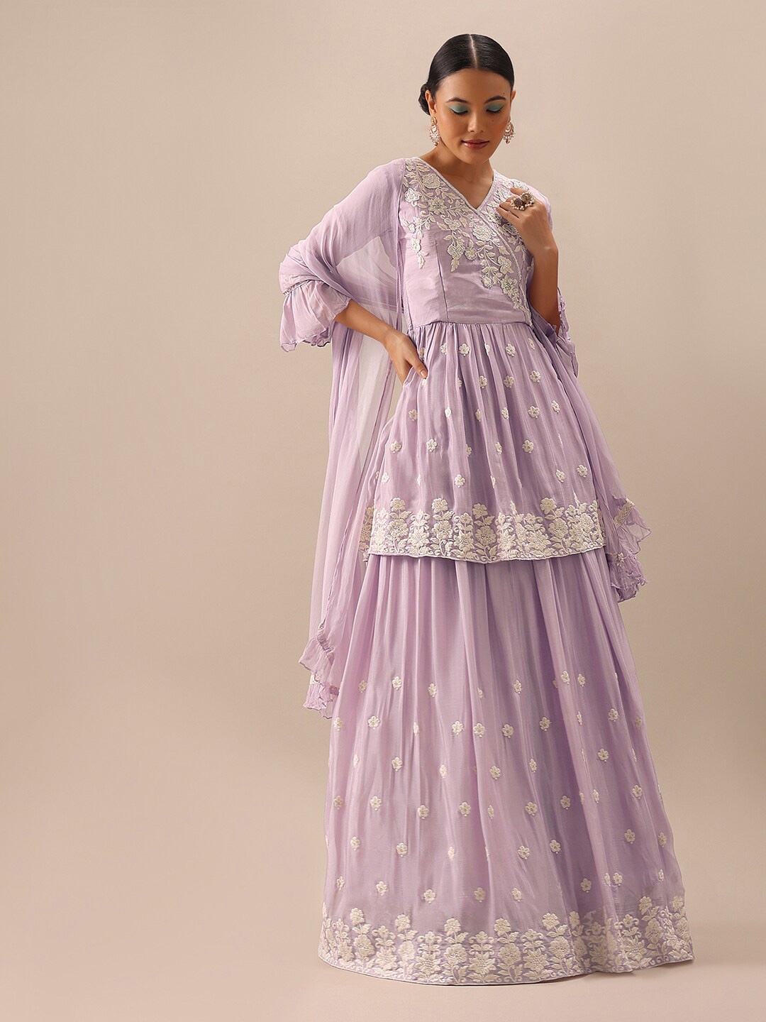 KALKI Fashion Floral Embroidered Ready to Wear Lehenga & Blouse With Dupatta, Purple
KALKI Fashion Floral Embroidered Ready to Wear Lehenga & Blouse With Dupatta, Purple