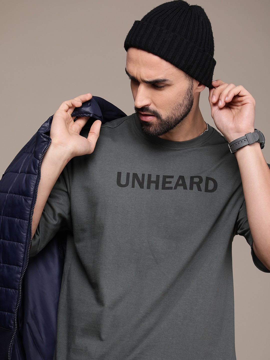 The Roadster Life Co. Typography Printed Drop-Shoulder Sleeves Pure Cotton Relaxed T-shirt, Grey
The Roadster Life Co. Typography Printed Drop-Shoulder Sleeves Pure Cotton Relaxed T-shirt, Grey
