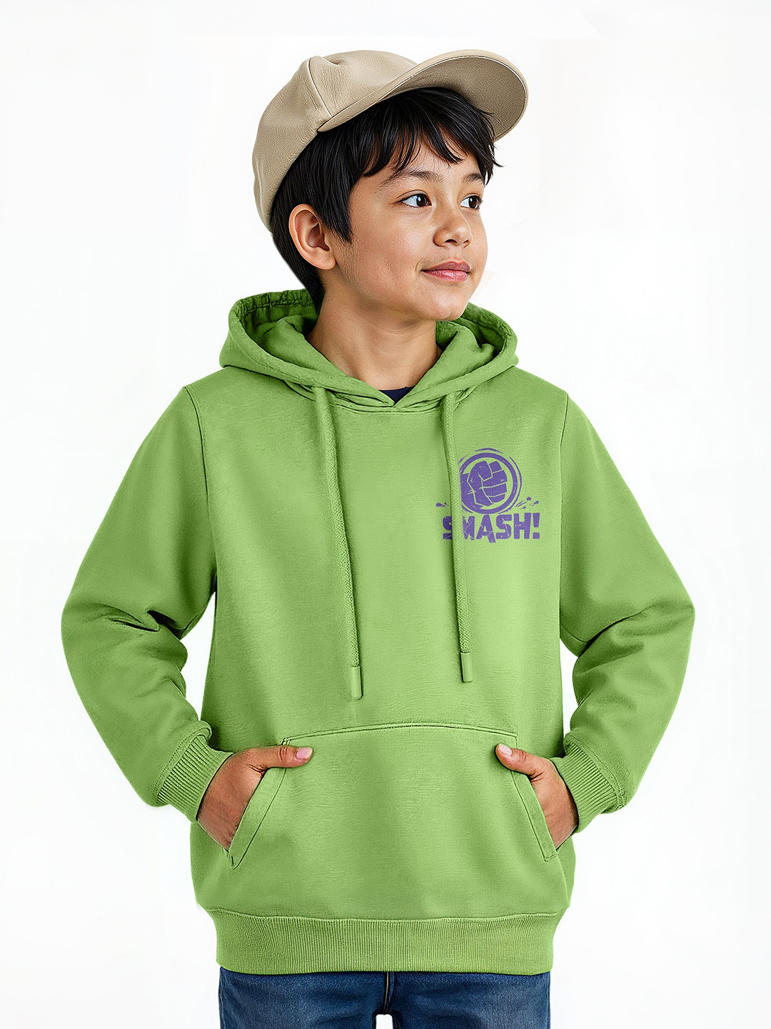 The Souled Store Boys Superhero Hooded Long Sleeve Cotton Pullover Sweatshirts, Green
The Souled Store Boys Superhero Hooded Long Sleeve Cotton Pullover Sweatshirts, Green