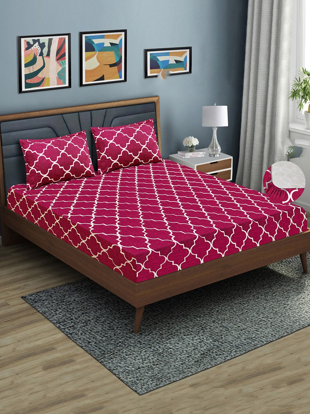 Good Homes by Home Candy Maroon Microfiber Fitted 144 TC Queen Bedsheet & 2 Pillow Covers
Good Homes by Home Candy Maroon Microfiber Fitted 144 TC Queen Bedsheet & 2 Pillow Covers