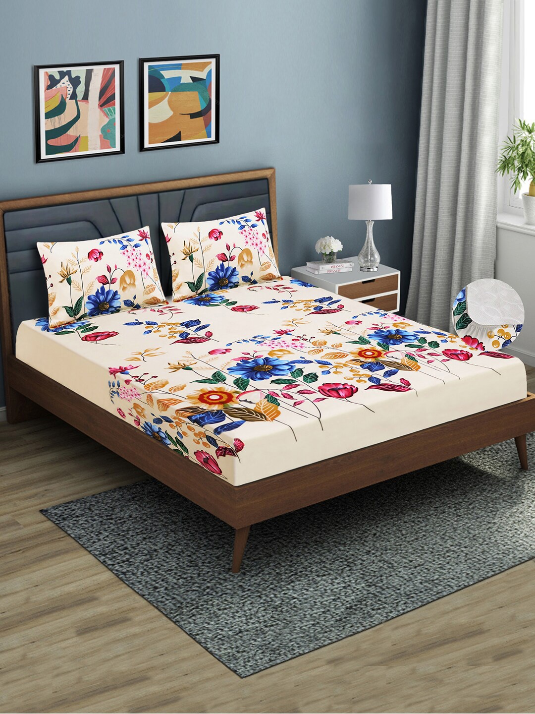 Good Homes by Home Candy Cream-Coloured 144 TC Fitted Queen Bedsheet with 2 Pillow Covers
Good Homes by Home Candy Cream-Coloured 144 TC Fitted Queen Bedsheet with 2 Pillow Covers