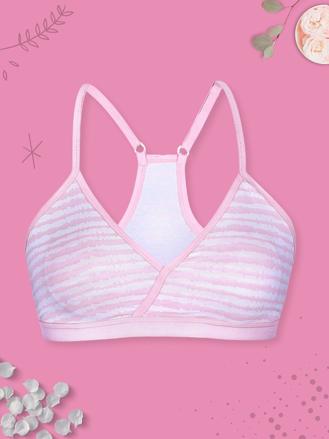 DChica Striped Full Coverage Removable Padding Everyday Bra With All Day Comfort, Pink
DChica Striped Full Coverage Removable Padding Everyday Bra With All Day Comfort, Pink