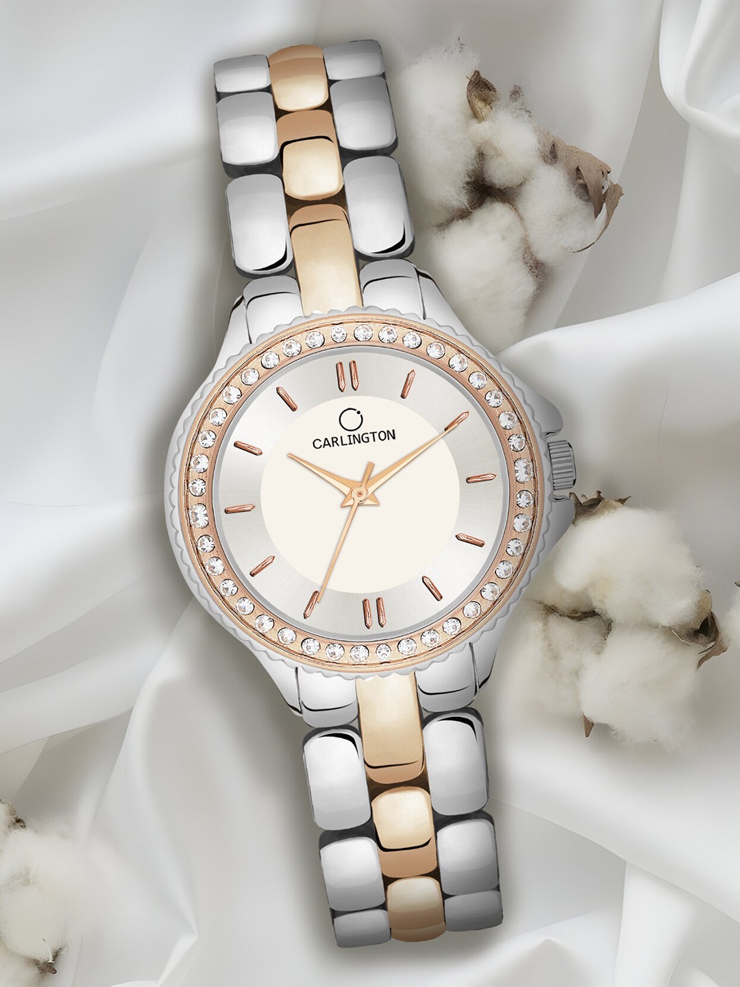 CARLINGTON Women Water Resistant Analogue Bracelet Style Watch CT 6060 Two Tone, Silver
CARLINGTON Women Water Resistant Analogue Bracelet Style Watch CT 6060 Two Tone, Silver