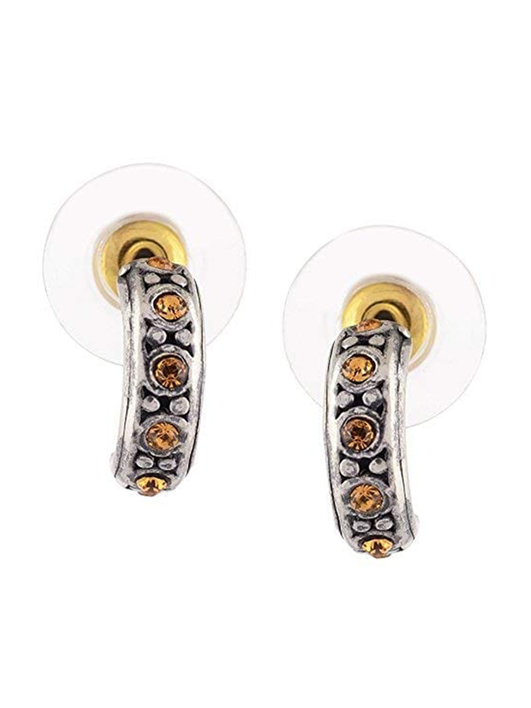 Silverwala Silver-Plated 925 Sterling Silver Stones Studded Half Hoop Earrings Earrings
Silverwala Silver-Plated 925 Sterling Silver Stones Studded Half Hoop Earrings Earrings