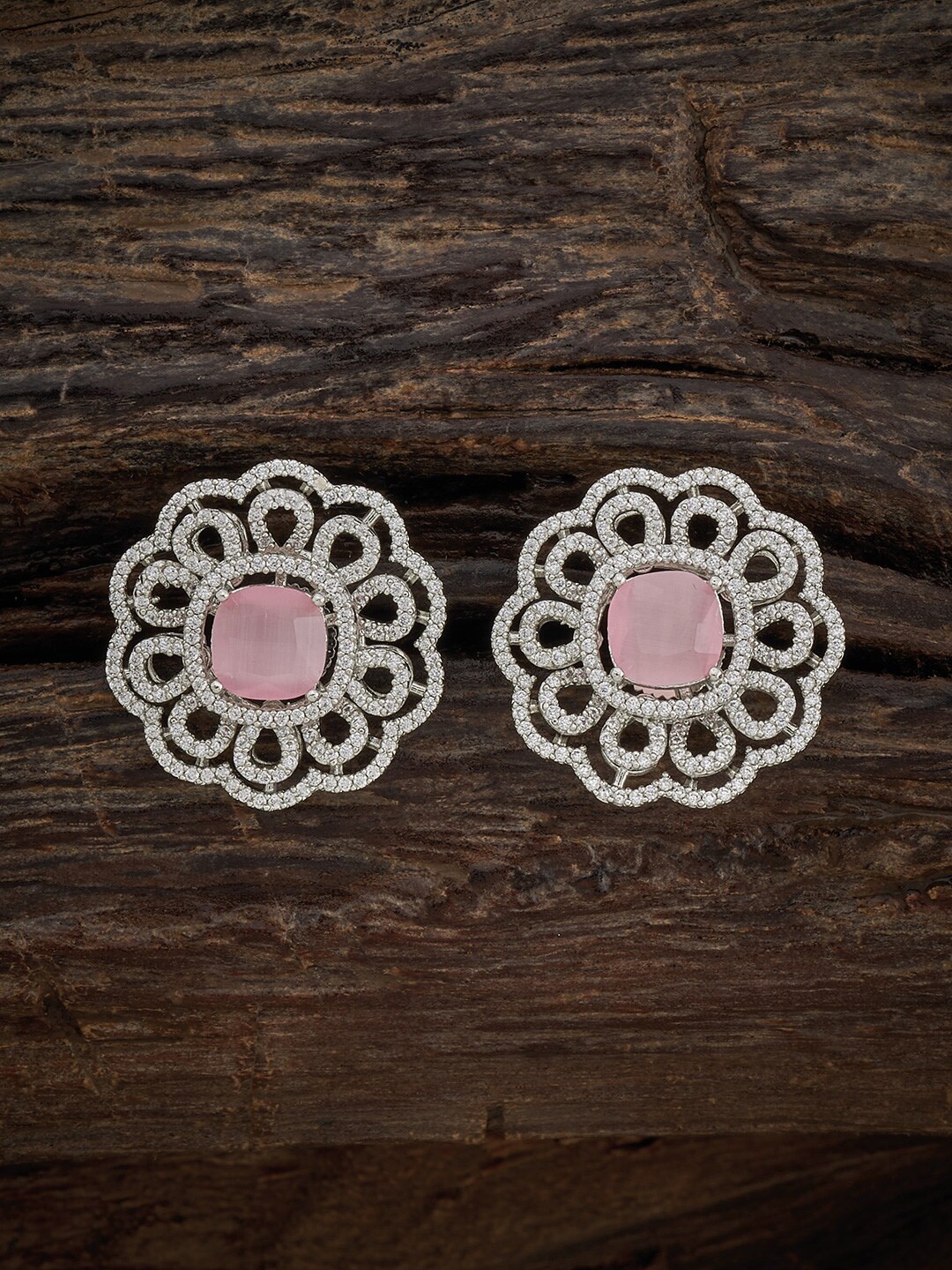 Kushal's Fashion Jewellery Rhodium-Plated Contemporary Cubic Zirconia Studs Earrings, Pink
Kushal's Fashion Jewellery Rhodium-Plated Contemporary Cubic Zirconia Studs Earrings, Pink