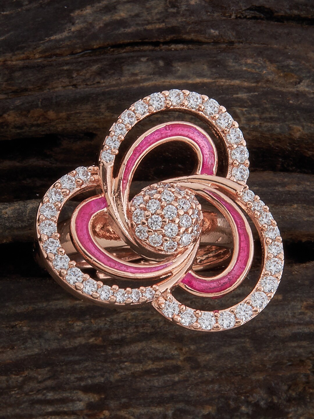 Kushal's Fashion Jewellery Rose Gold-Plated Cubic Zirconia Studded Adjustable Finger Ring
Kushal's Fashion Jewellery Rose Gold-Plated Cubic Zirconia Studded Adjustable Finger Ring